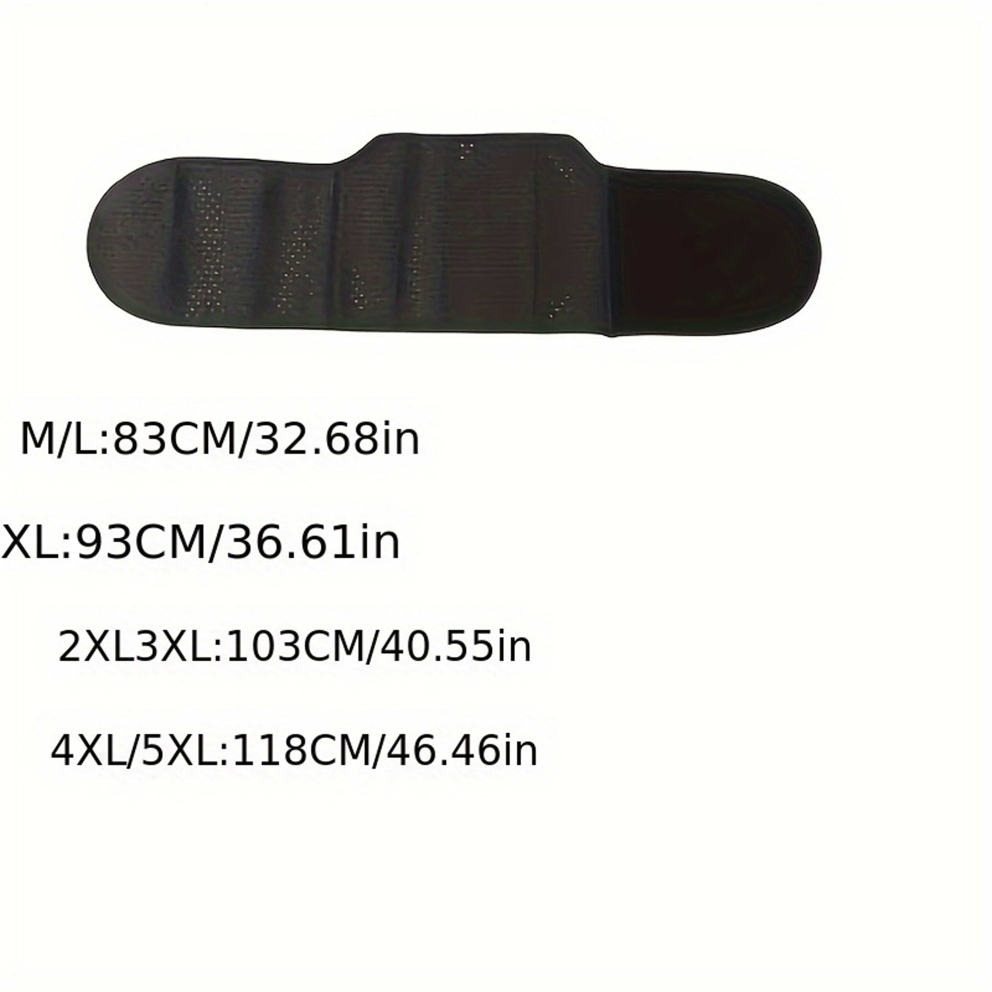 Black Polyester Abdominal Shaping Belt, Adjustable Breathable Lumbar Support Belt, Targeted Compression Pads Lower Back – view 2