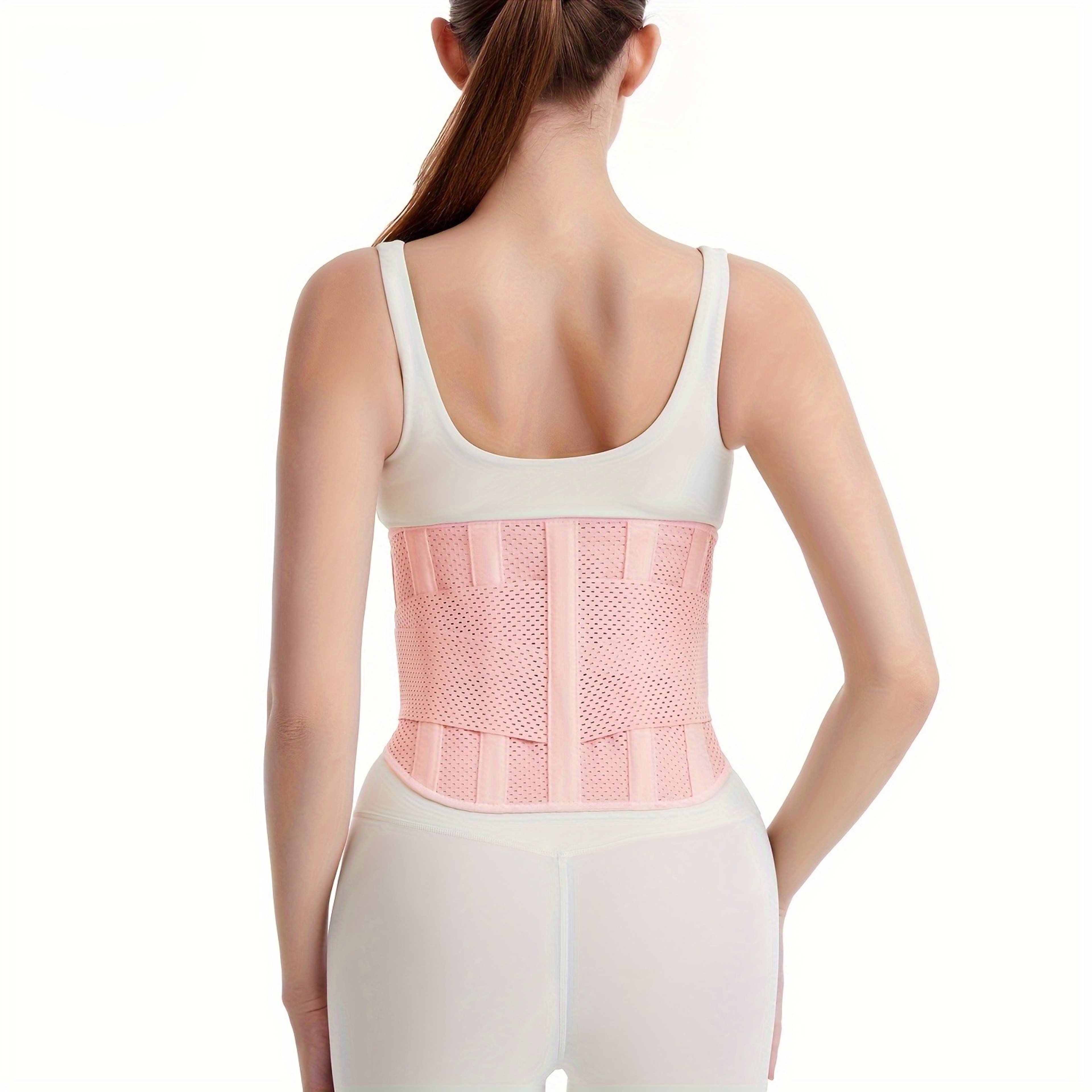 Anti-Slip Lumbar Belt, Breathable Mesh Back Support Brace, Steel Plates Adjustable Straps, Men and Women – view 1