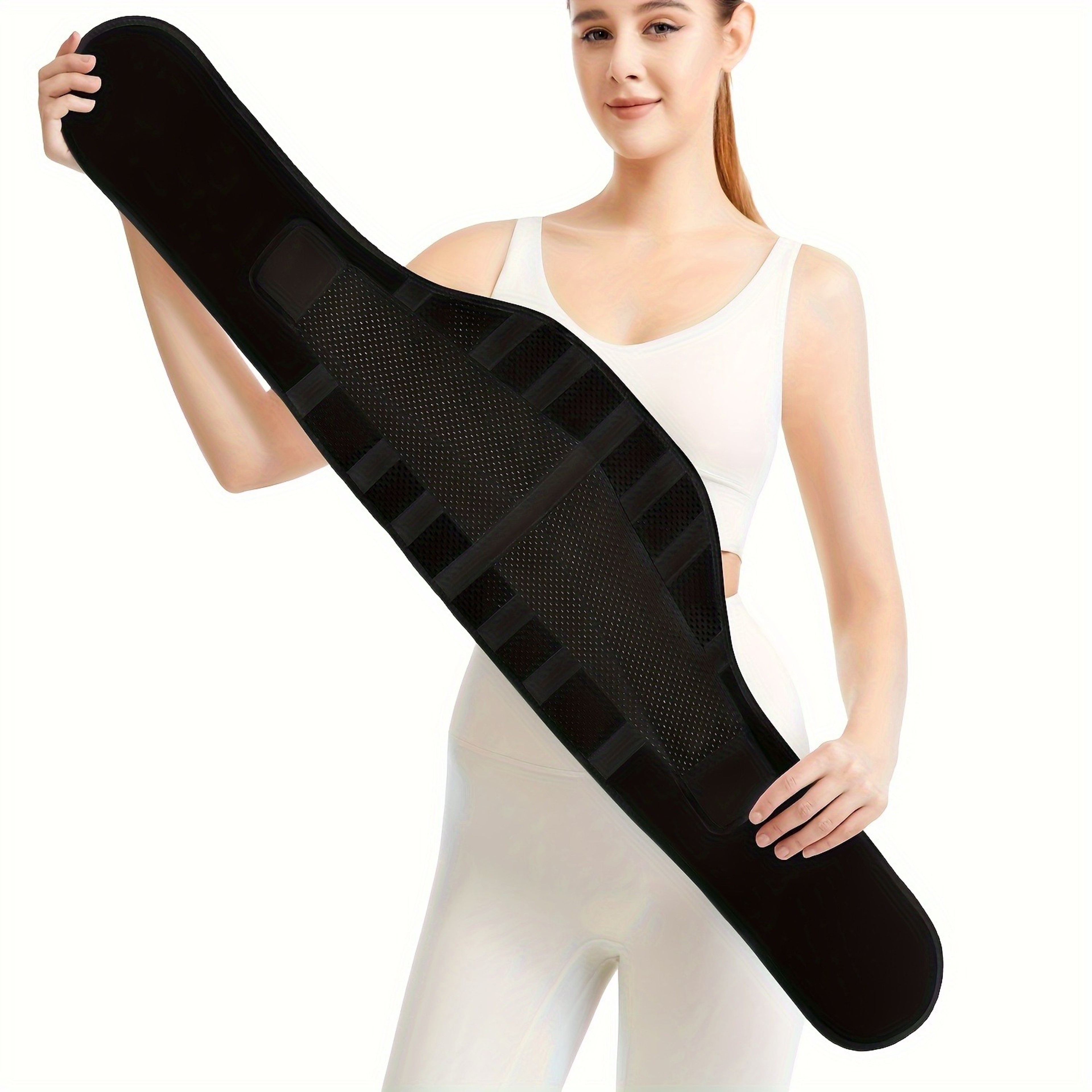 Anti-Slip Lumbar Belt, Breathable Mesh Back Support Brace, Steel Plates Adjustable Straps, Men and Women – view 6