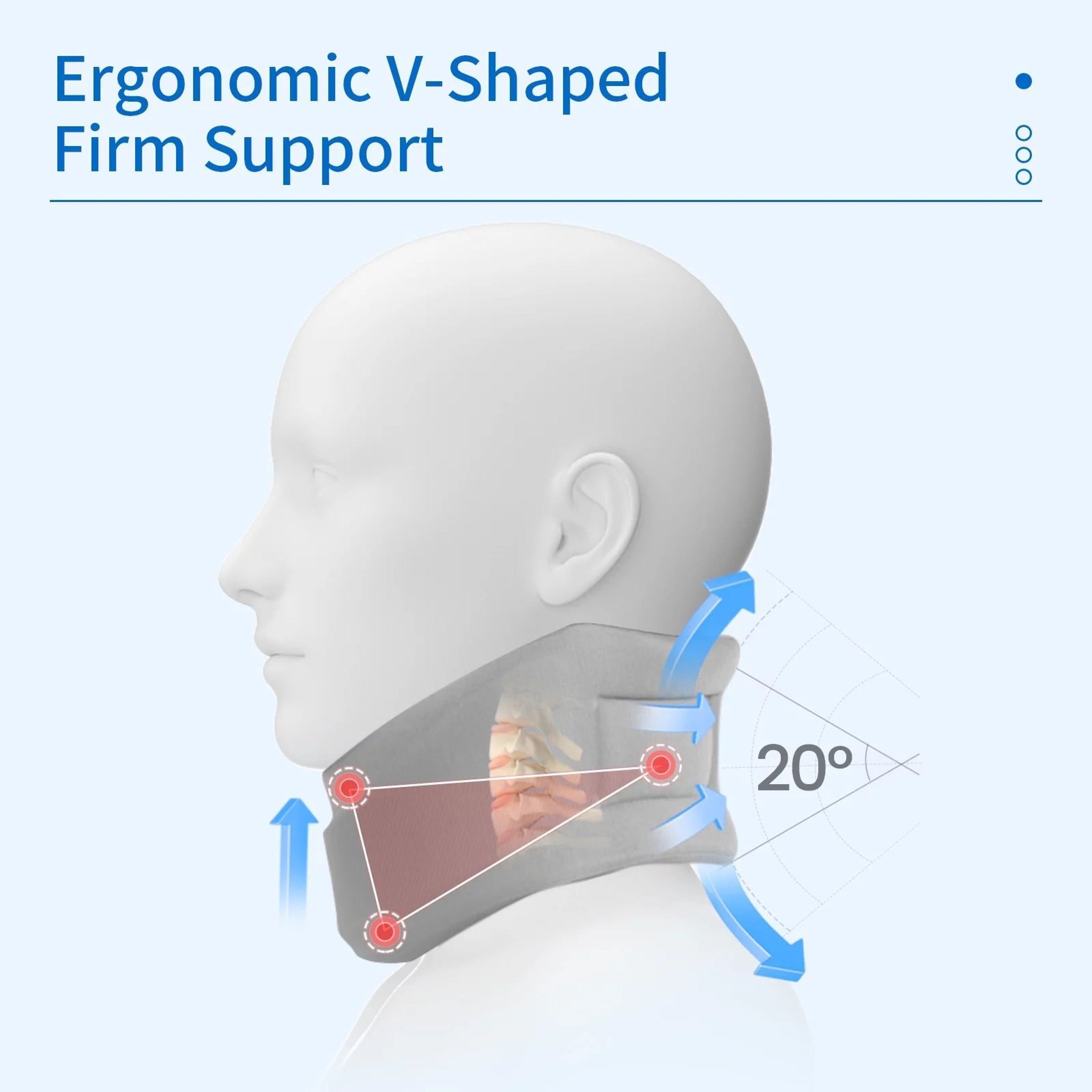 Adjustable Neck Support, Neck Brace Breathable Neck Support, Cervical Sponge Neck Protector for Sleep – view 4