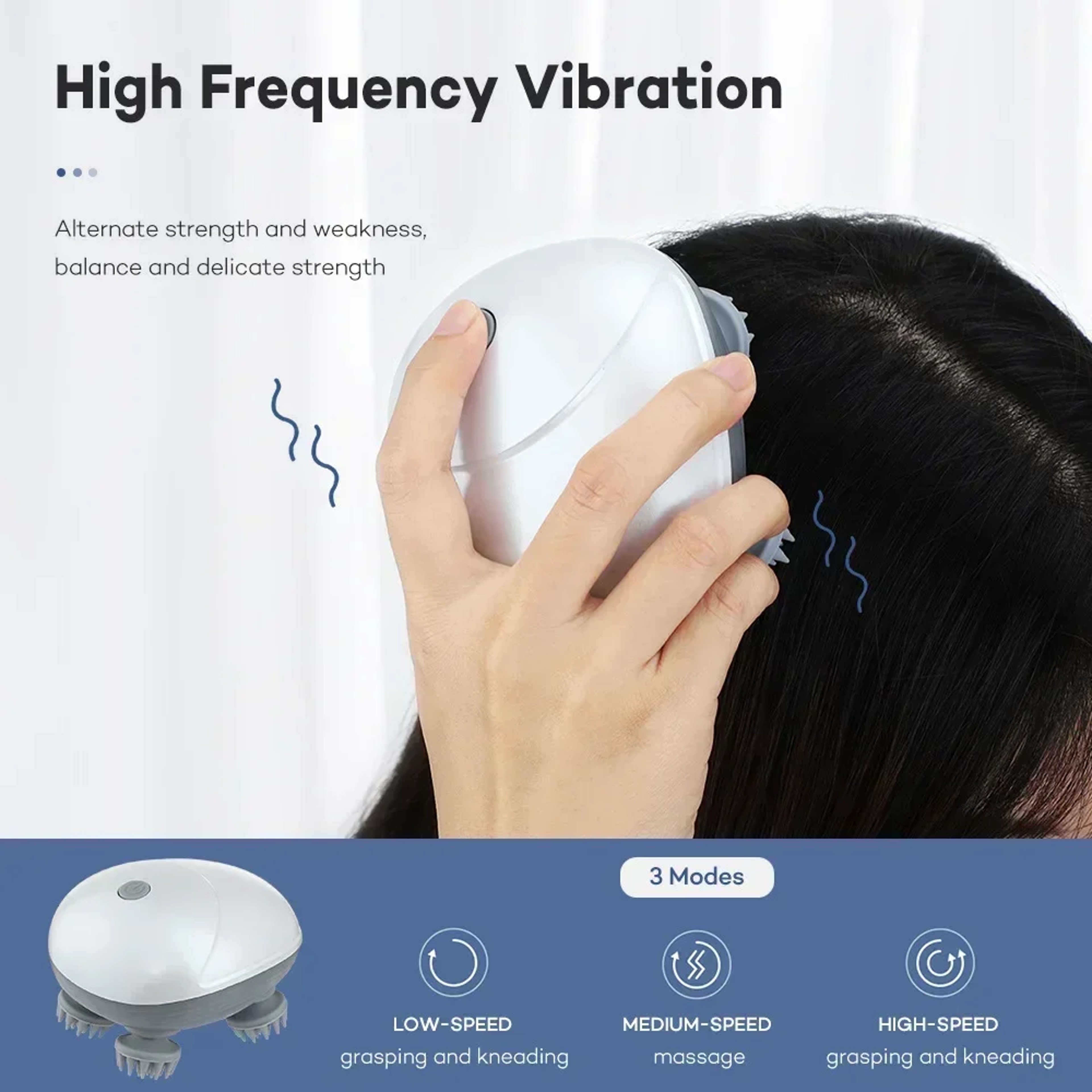 Red Light Therapy Head Massager Electric Scalp  Body Relax Massage Tool Muscle Fatigue  Stress Reli 3