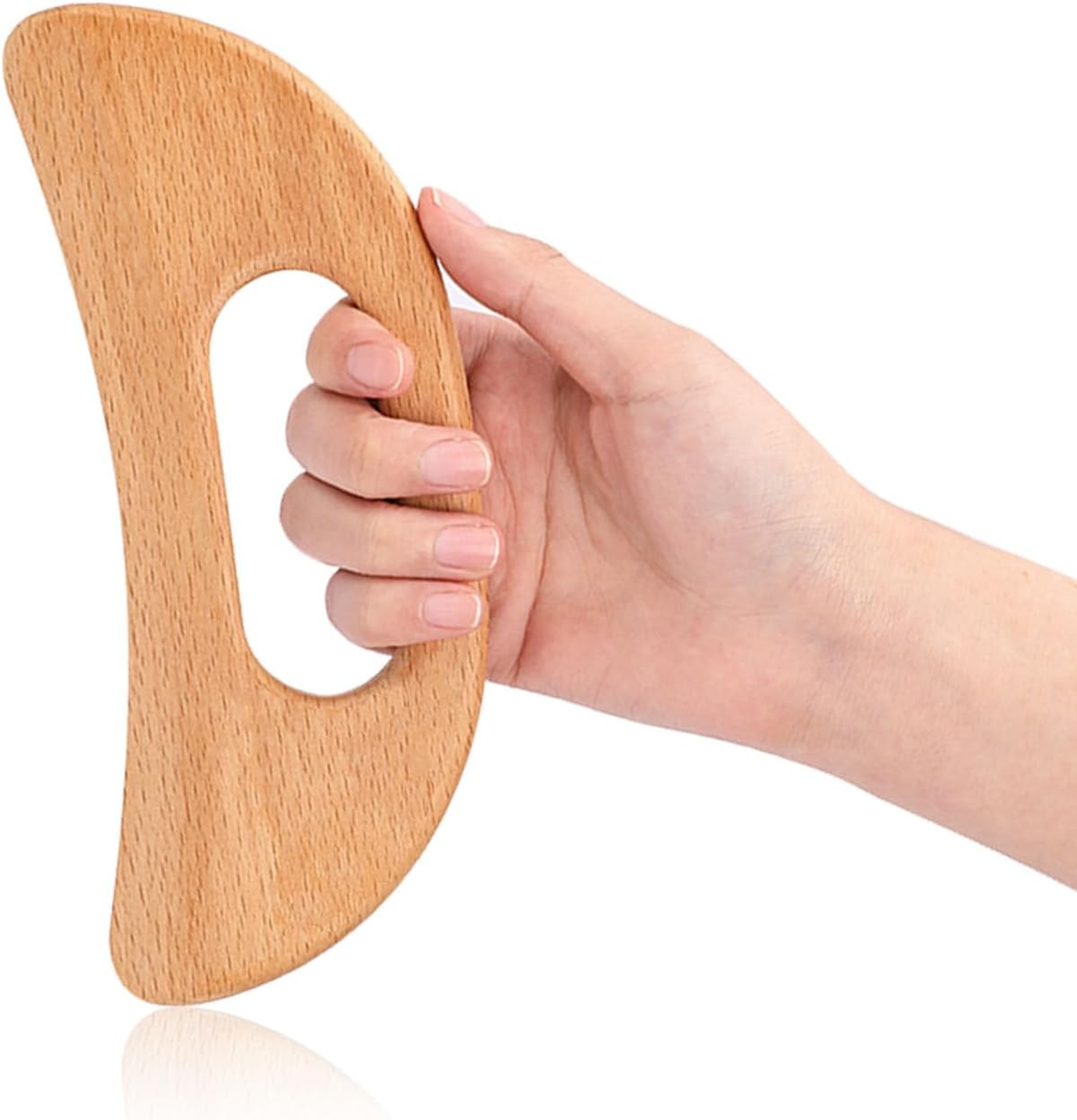 Body Guasha Tool, Wooden Cellulite Massager, Lymphatic Drainage Massager, Back Massage Tool Relieve Muscle Fatigue – view 1