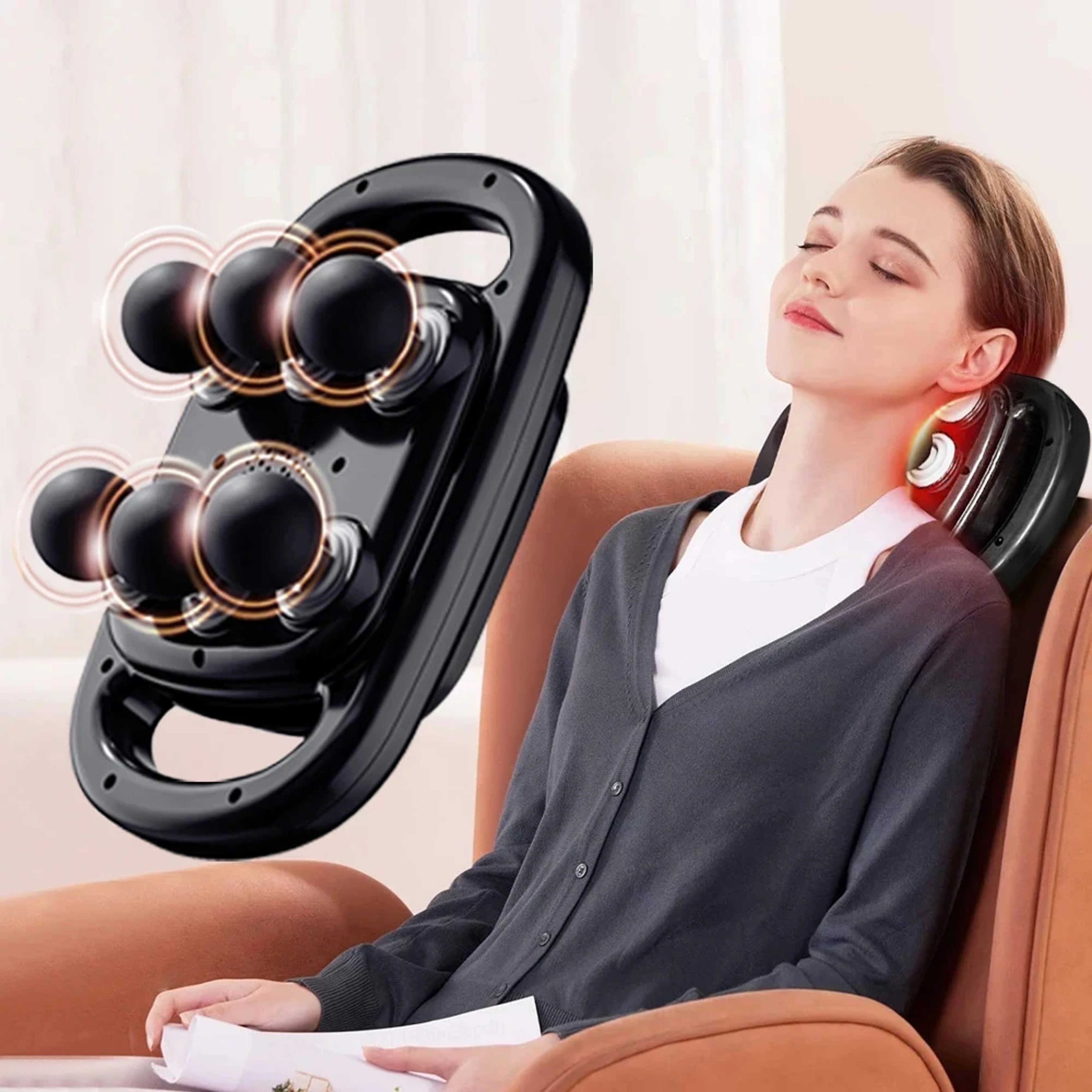 Deep Tissue Percussion Massage Gun, 6 Head Muscle Relief, Neck, Cervical Spine, Full Body Massager – view 2