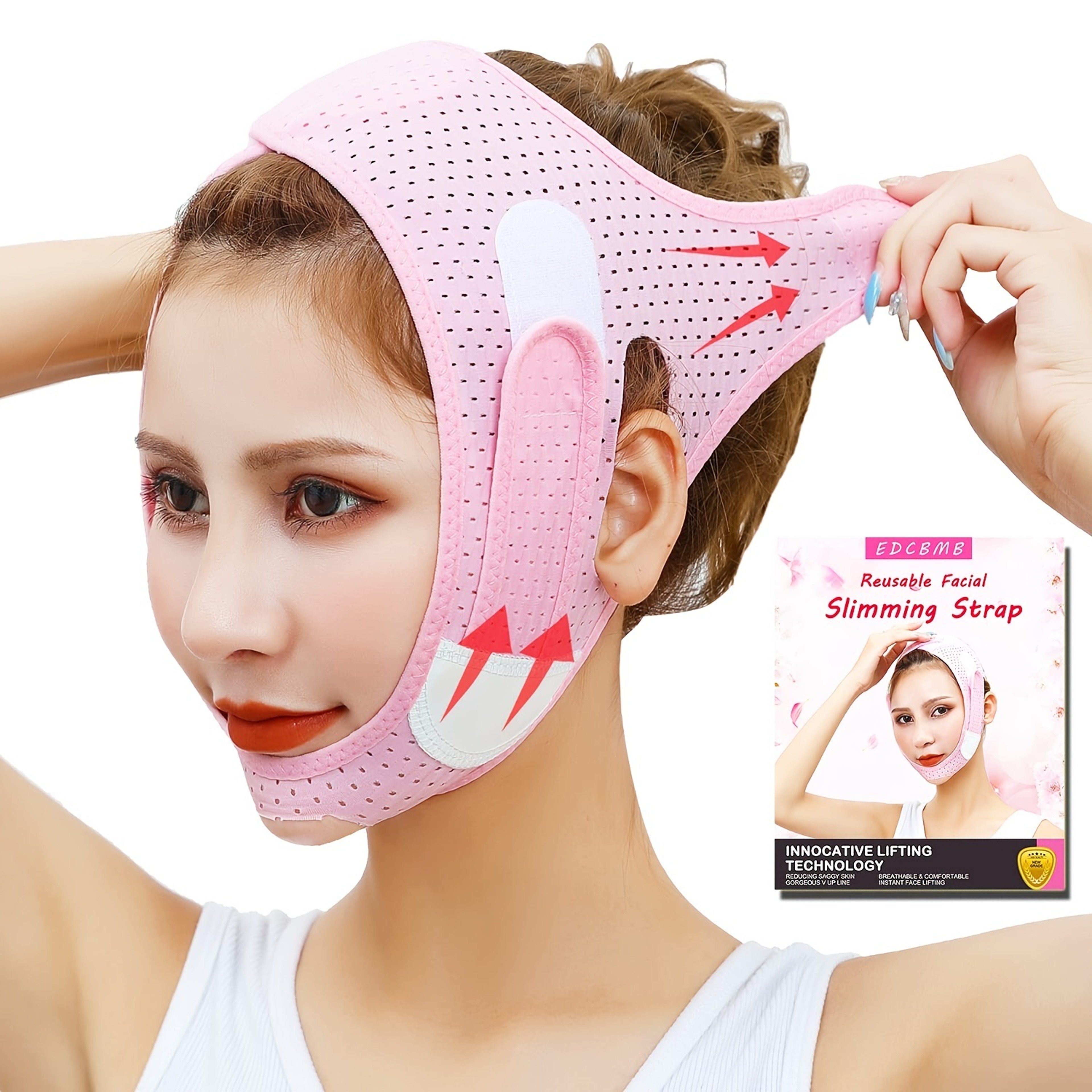Face Slimming Strap, Double Chin Reducer, V Shaped Mask Eliminator, Anti Wrinkle Face Mask, Tape Belt for Women – view 1