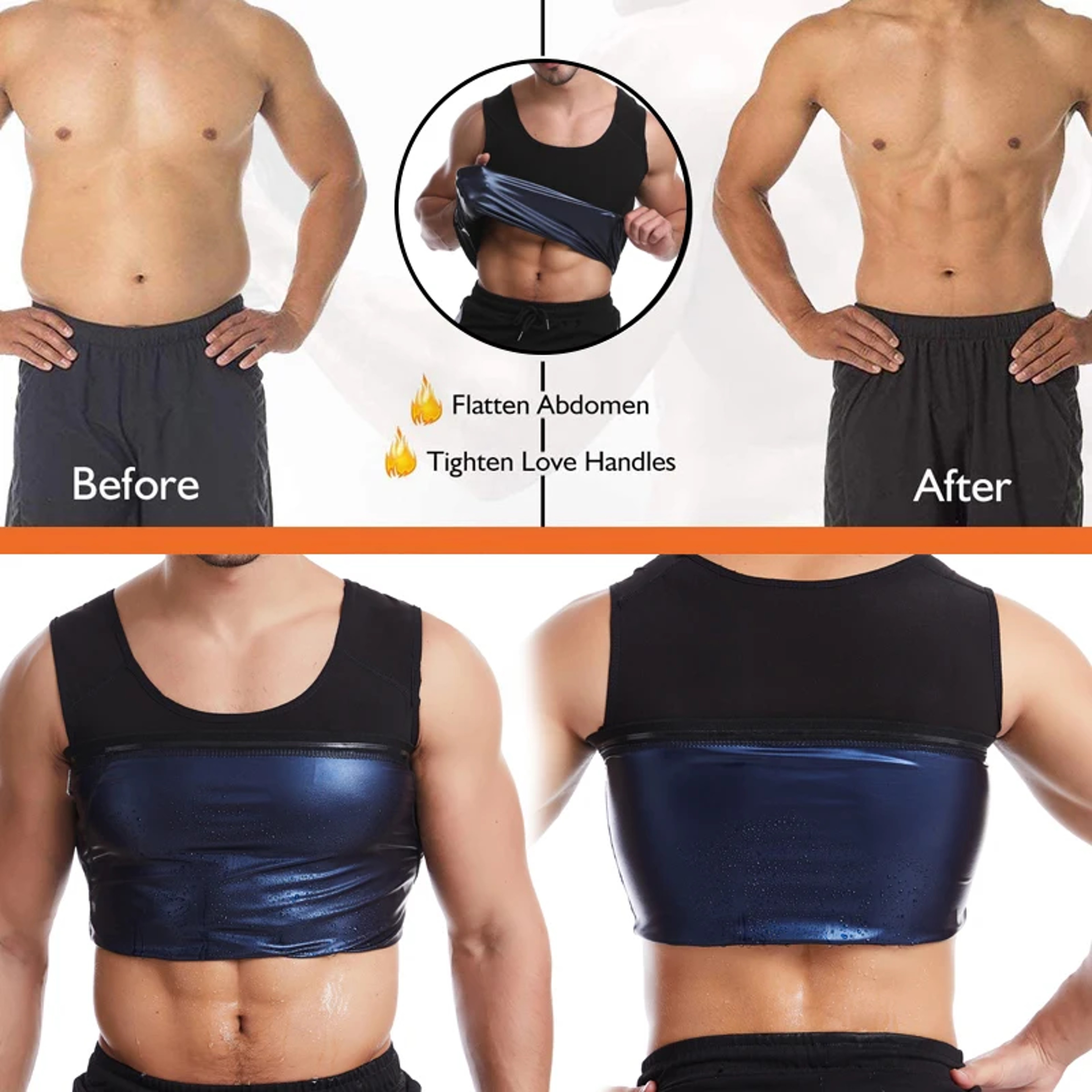 Body Shapers Vest, New Men Neoprene Sweat Sauna Vest, Waist Trainer Slimming, Shapewear Waist Shaper Corset for Women – view 4
