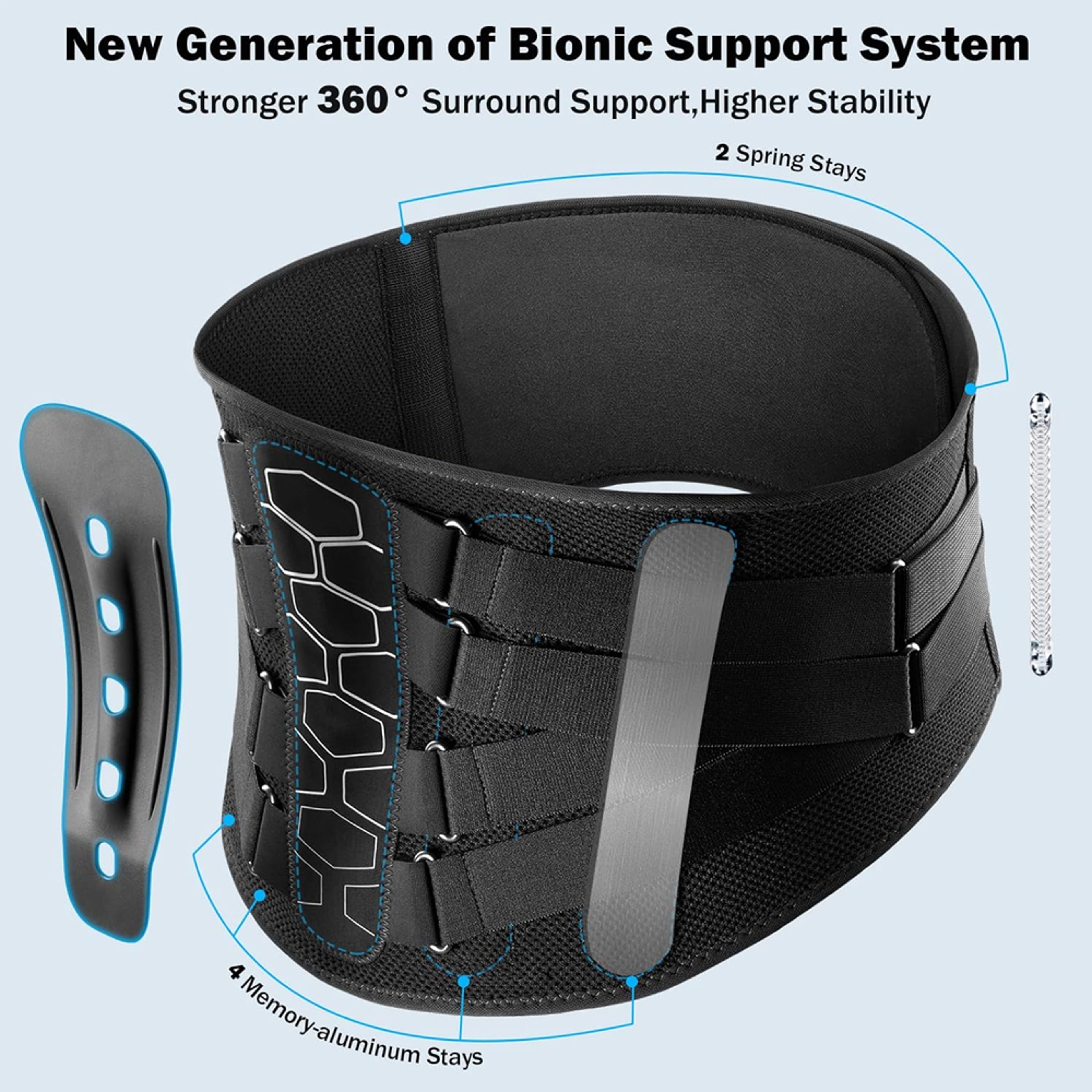 Lower Back Pain Brace with Sciatica Relief and Lumbar Support Belt – view 3