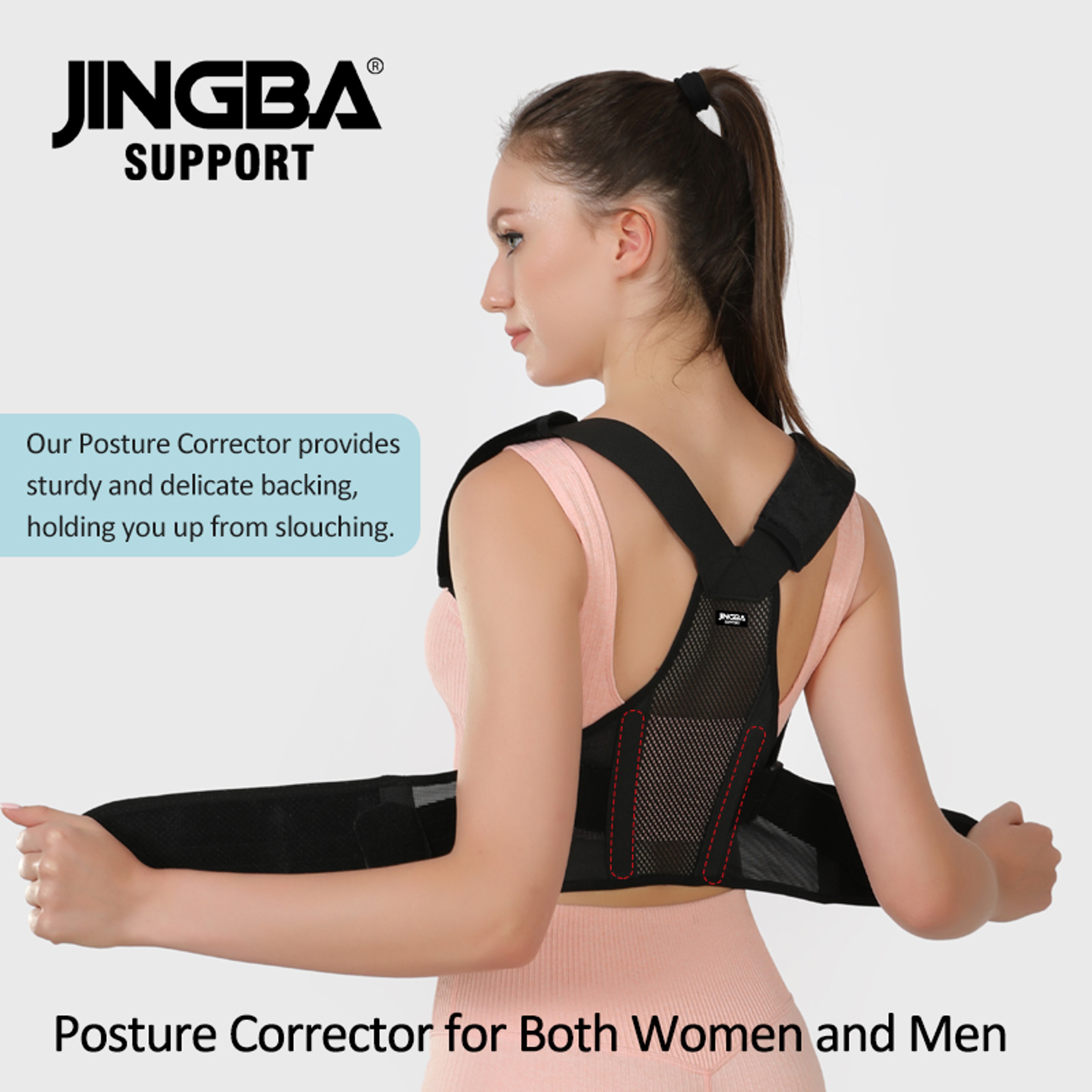 Men Women Posture Corrector Fully Adjustable Back Brace With Upper Spine Support 4