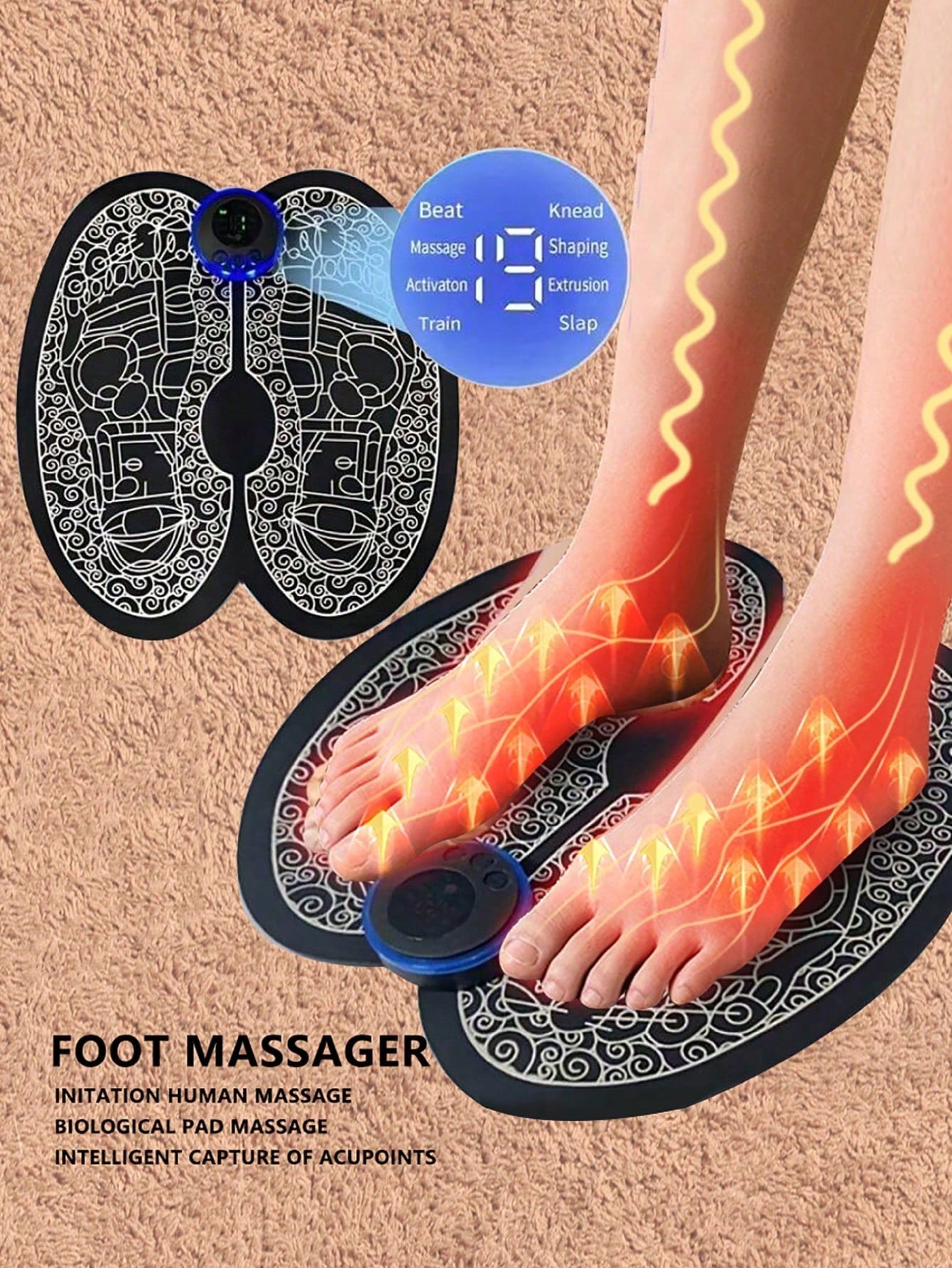 Electric Rechargeable Foot Massager, Improves Circulation, Relaxes Muscles – view 7
