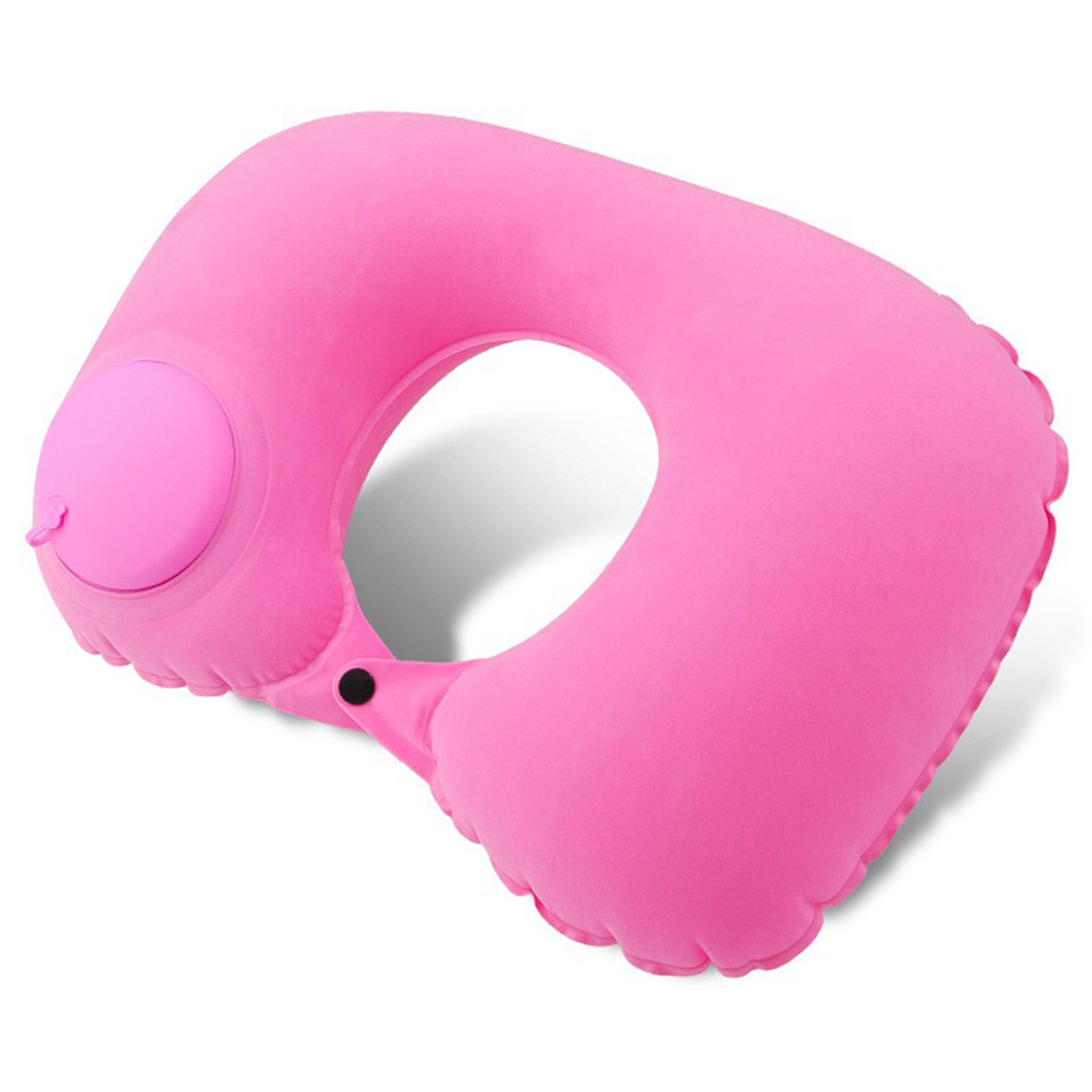 Portable Inflatable Flocking Neck Pillow, Self-Fill & Foldable, Ideal For Outdoor Travel Business Trips Camping – view 8