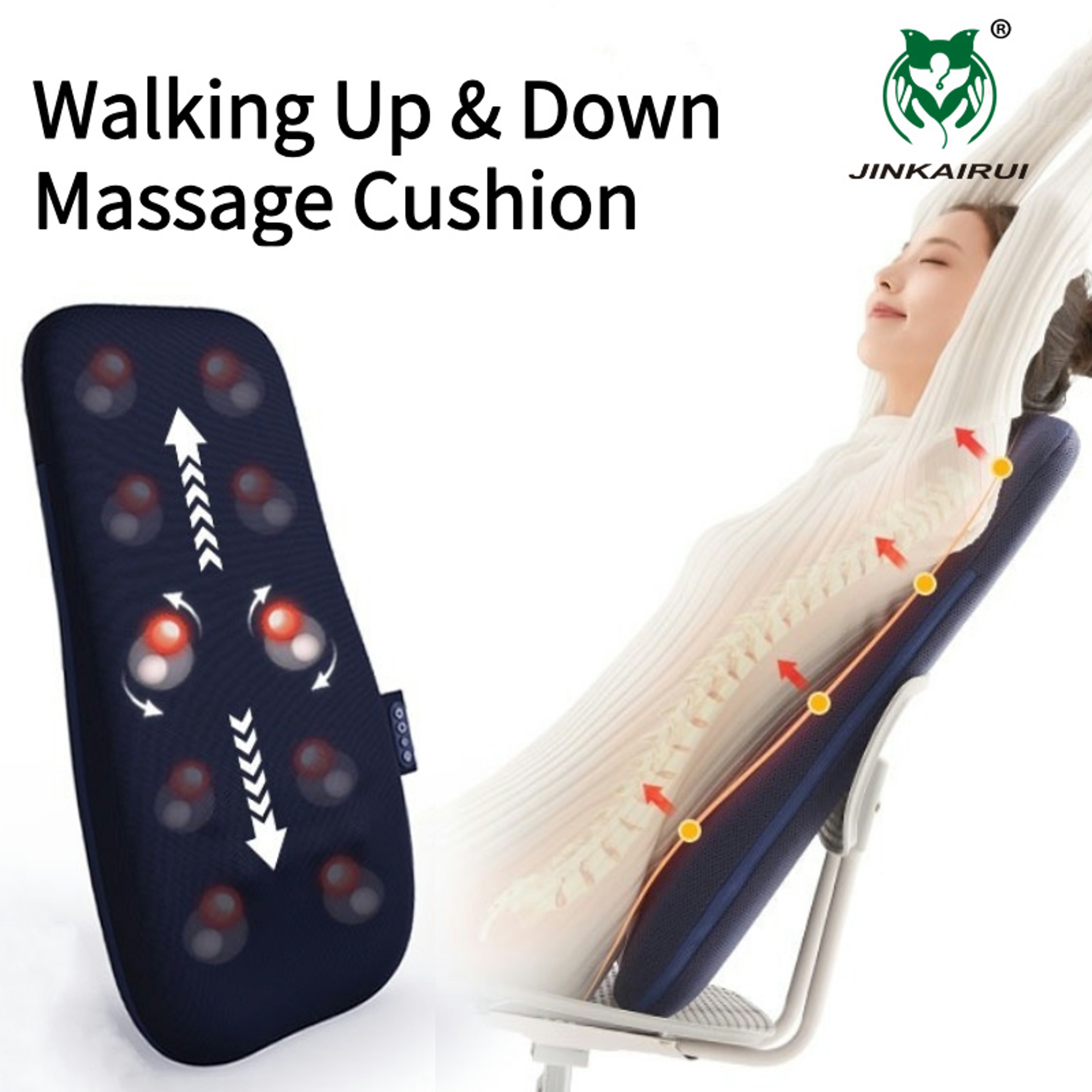Walk Up and Down Massage, Back Massager, Cushion with Kneading Heat, Full Body Massage Machine, Neck Shoulder Spot1 – view 1