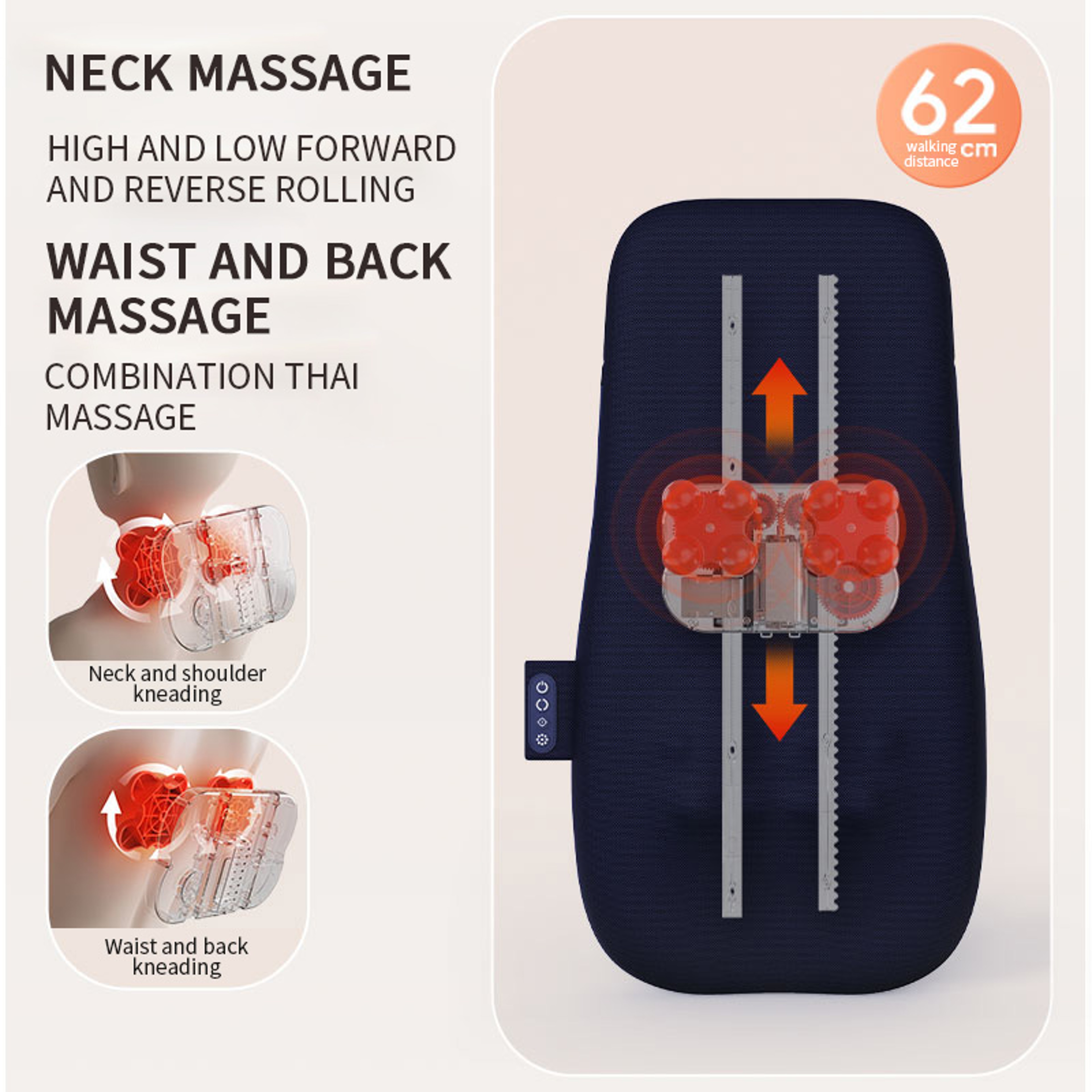 Walk Up and Down Massage, Back Massager, Cushion with Kneading Heat, Full Body Massage Machine, Neck Shoulder Spot1 – view 5