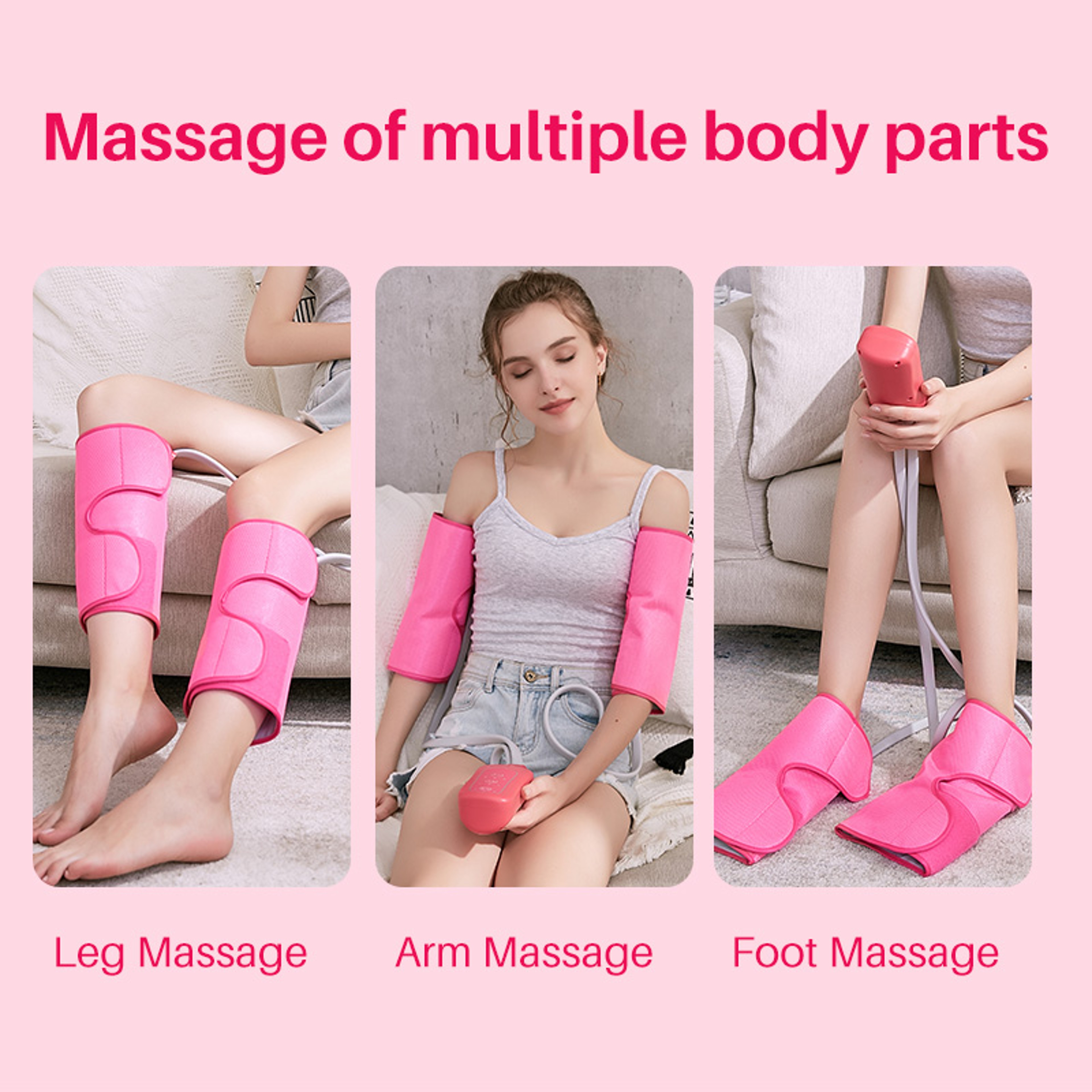 Air Compression Calf Massager With Handheld Controller Leg Massager For Circulation Pain Relief For 2