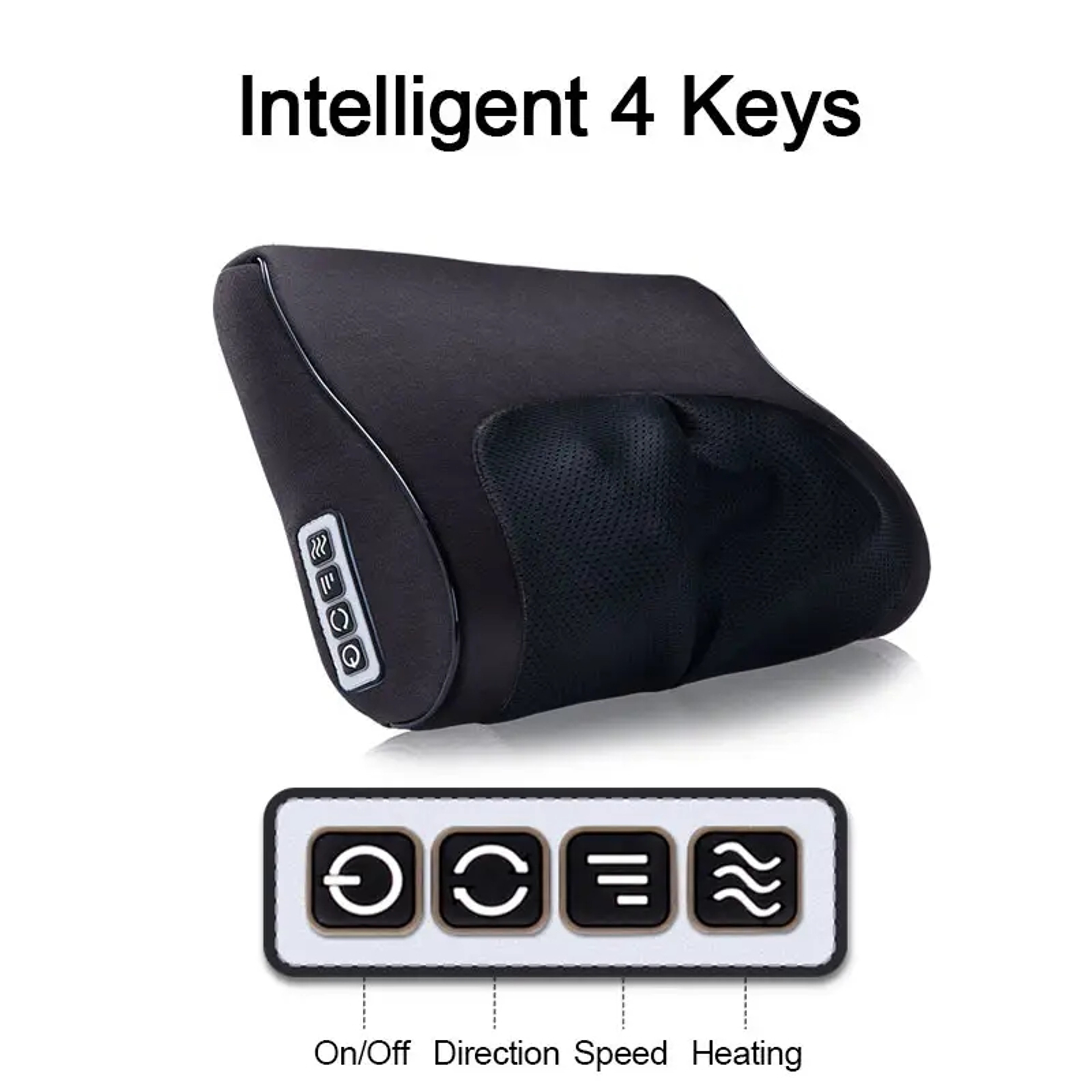3D Deep Tissue Kneading, Shiatsu Back and Neck Massager with Heat, Electric Massage Pillow for Chair, Car, Shoulders – view 2