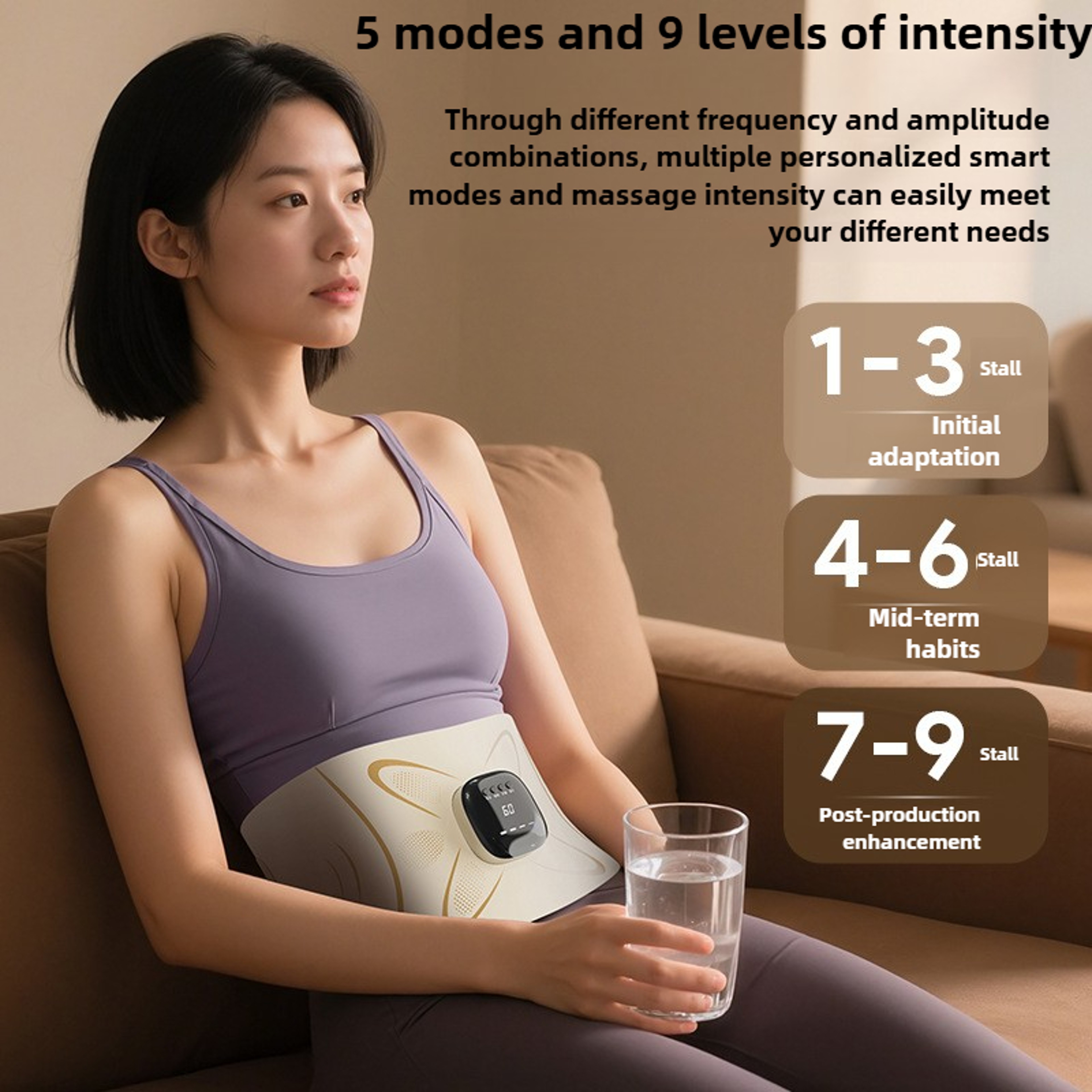 Fullburning Beauty Plastic Device Crossborder EMS Microcurrent Massage Belt Heating Exercise 1