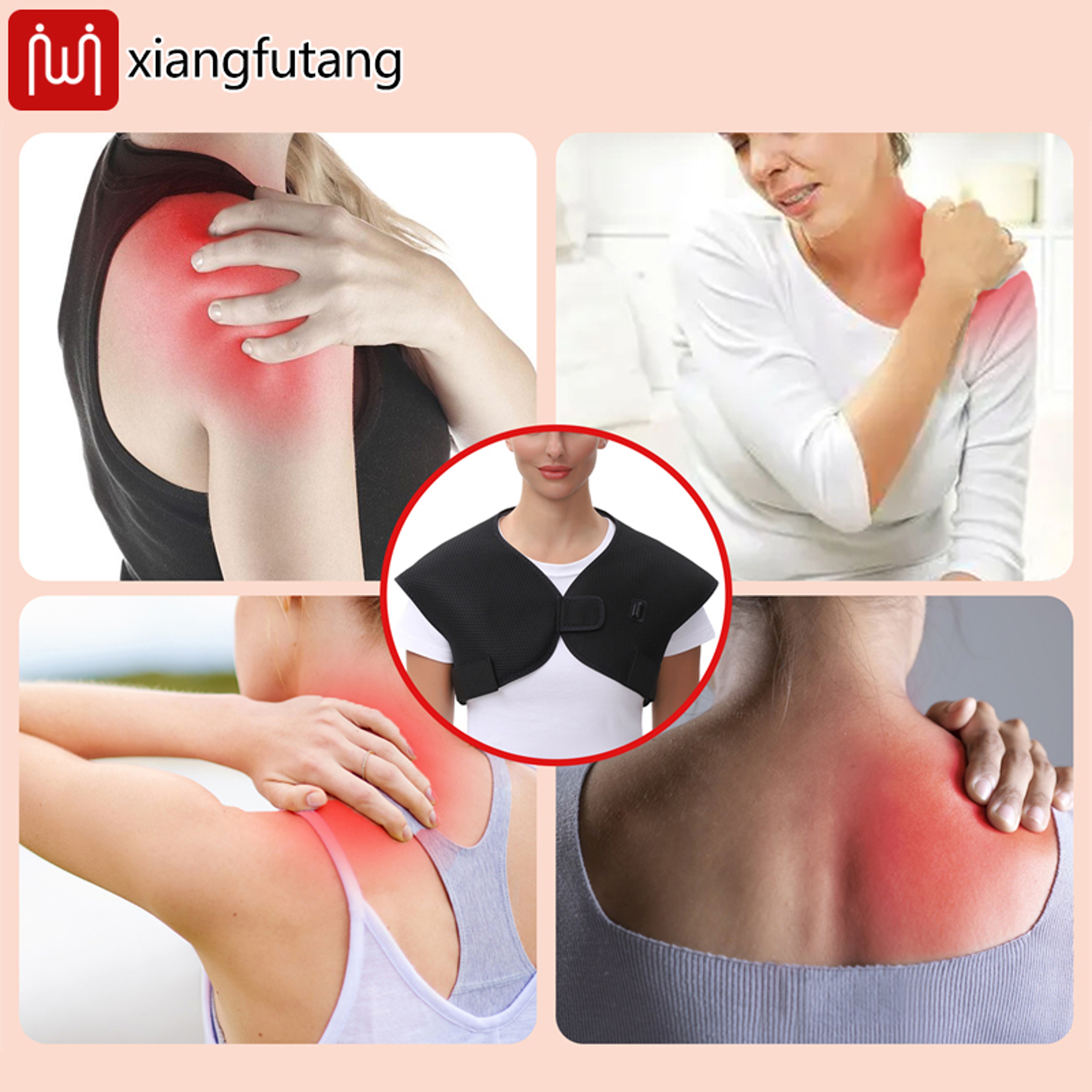 Heated Relax Pad, Electric Neck Shoulder Vibration Massager, Infrared Therapy for Cervical Vertebra Arthritis Relief – view 5