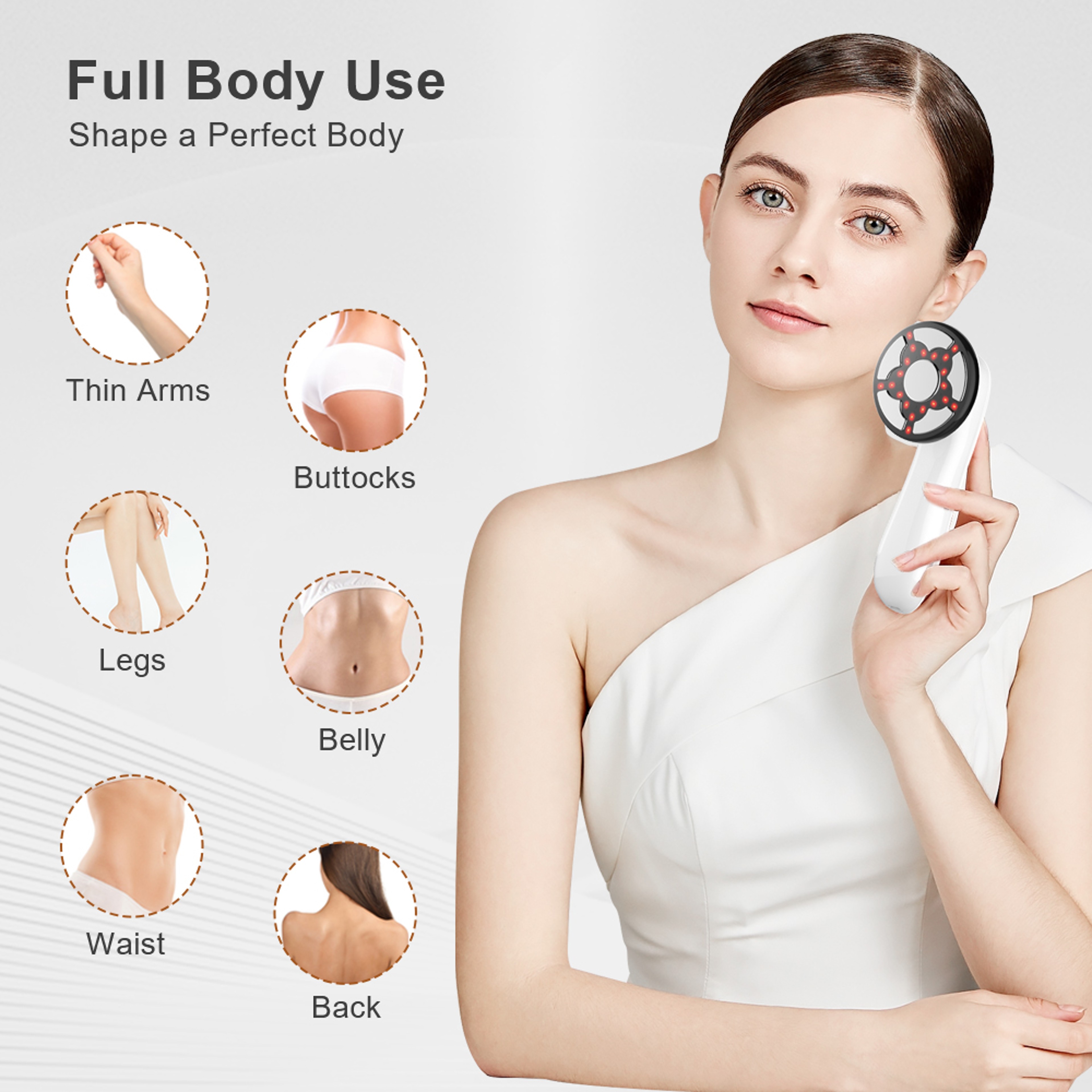 Body Sculpting Machine Electric Abdomen Massage Device With Conductive Gel For Belly Arms Legs Weig 4