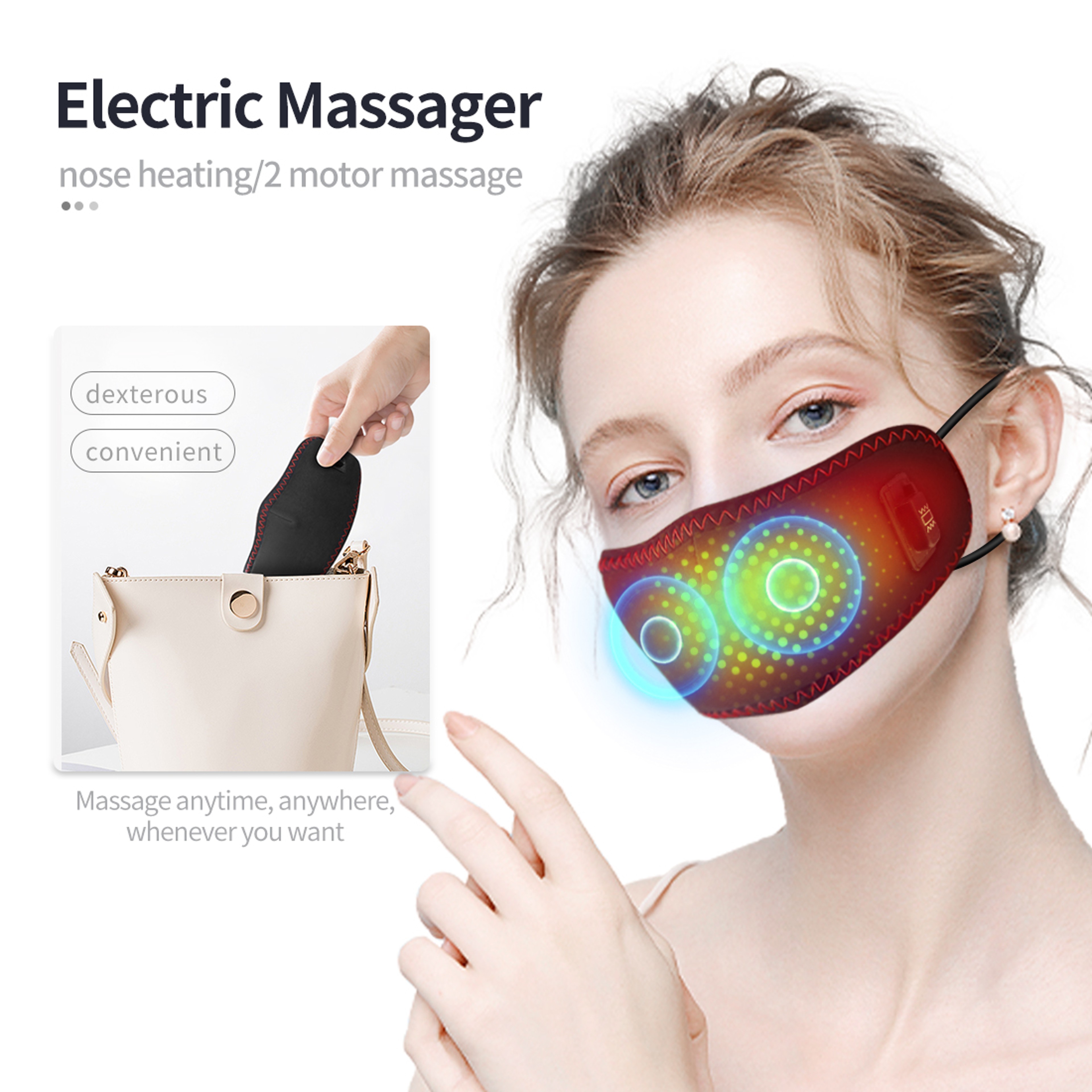 Heating Nose Covers for Snoring, 3 Gears Timing Heating Nose Pads, Allergic Prevention Relax Respiration – view 5