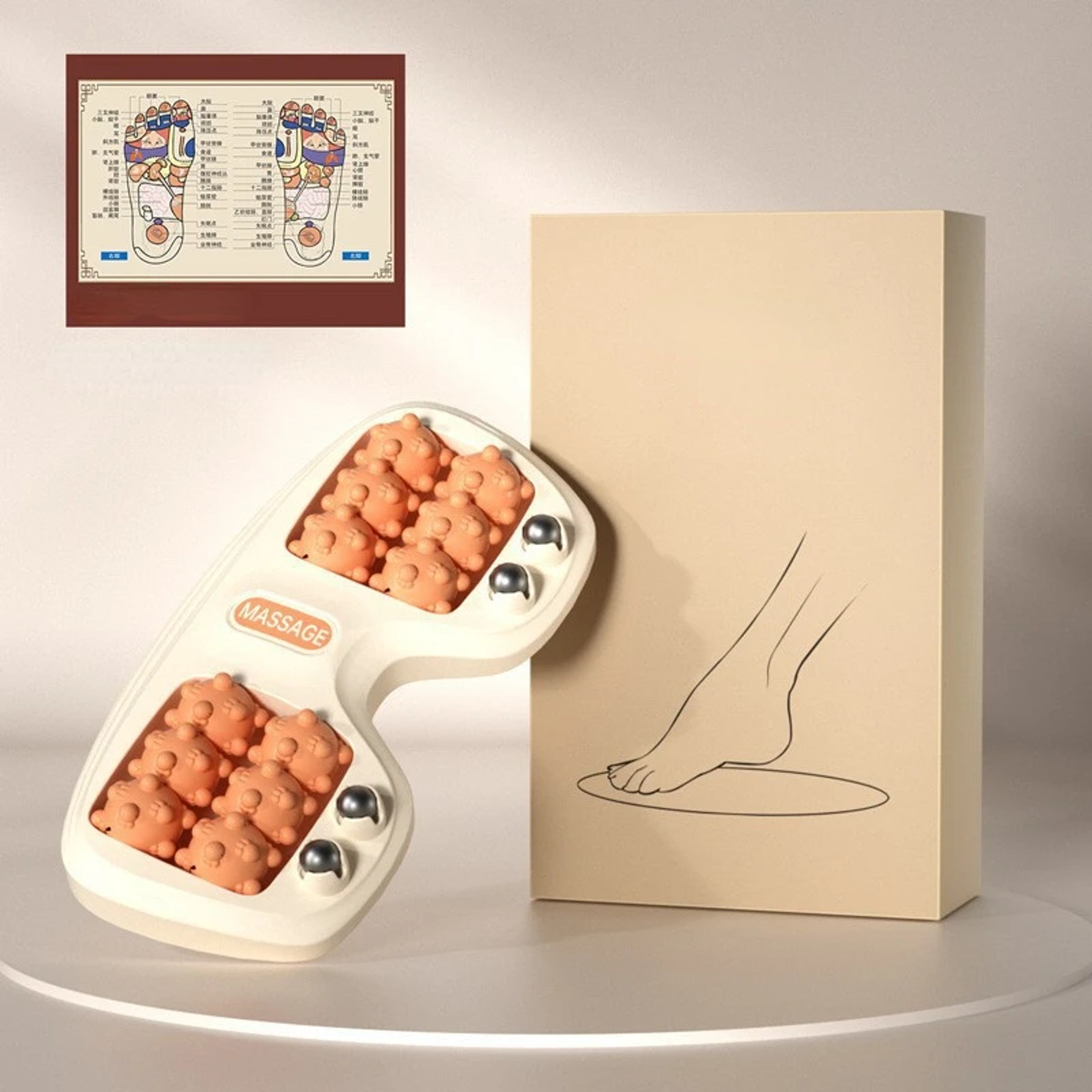 Foot Massager Roller Trigger Point Reflexology Tool Relax Roller For Feet Acupressure Massage For P 2