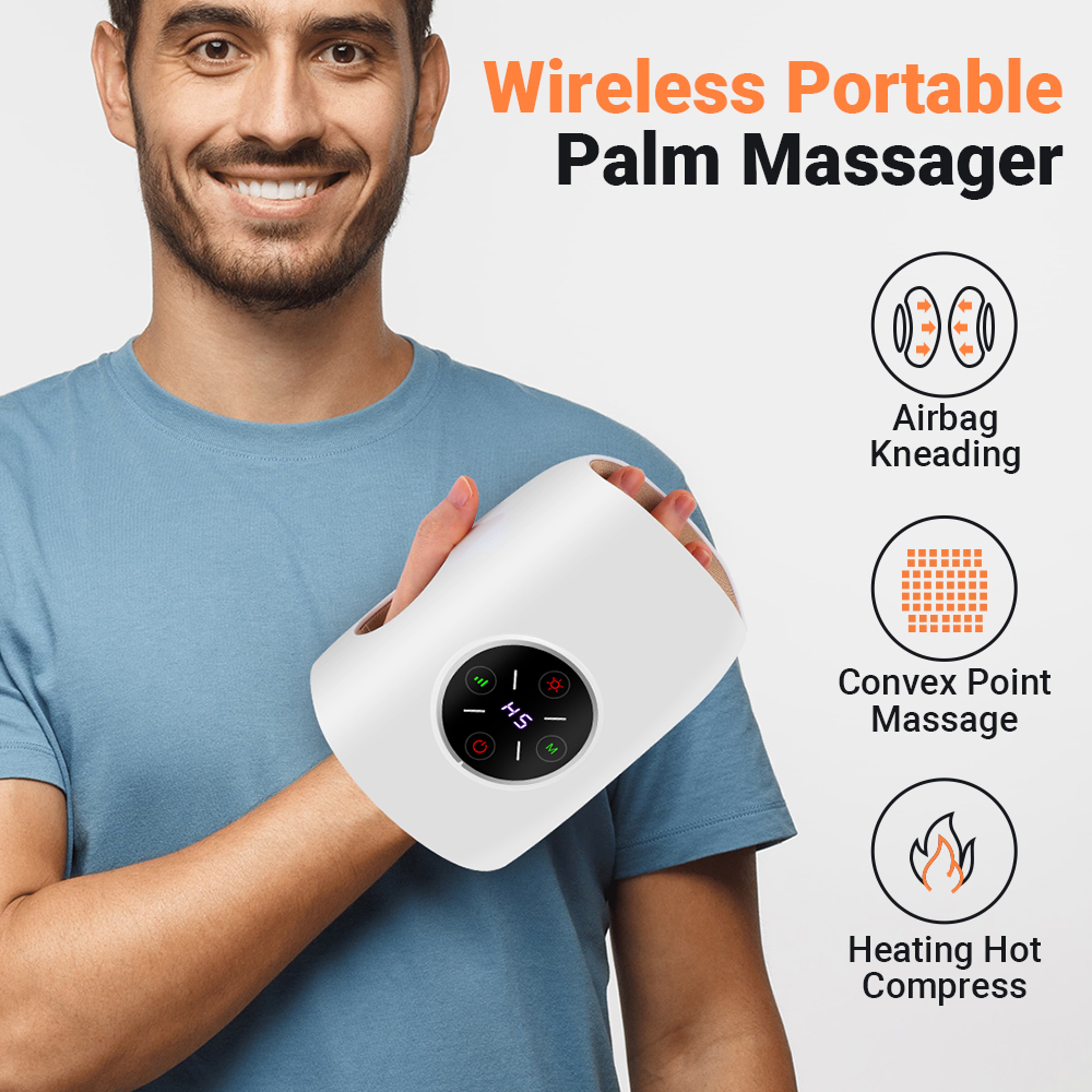 Air Compression Vibration Massage 3 Modes Airbag Electric Hand Massager Hot Compress Massager For F 2