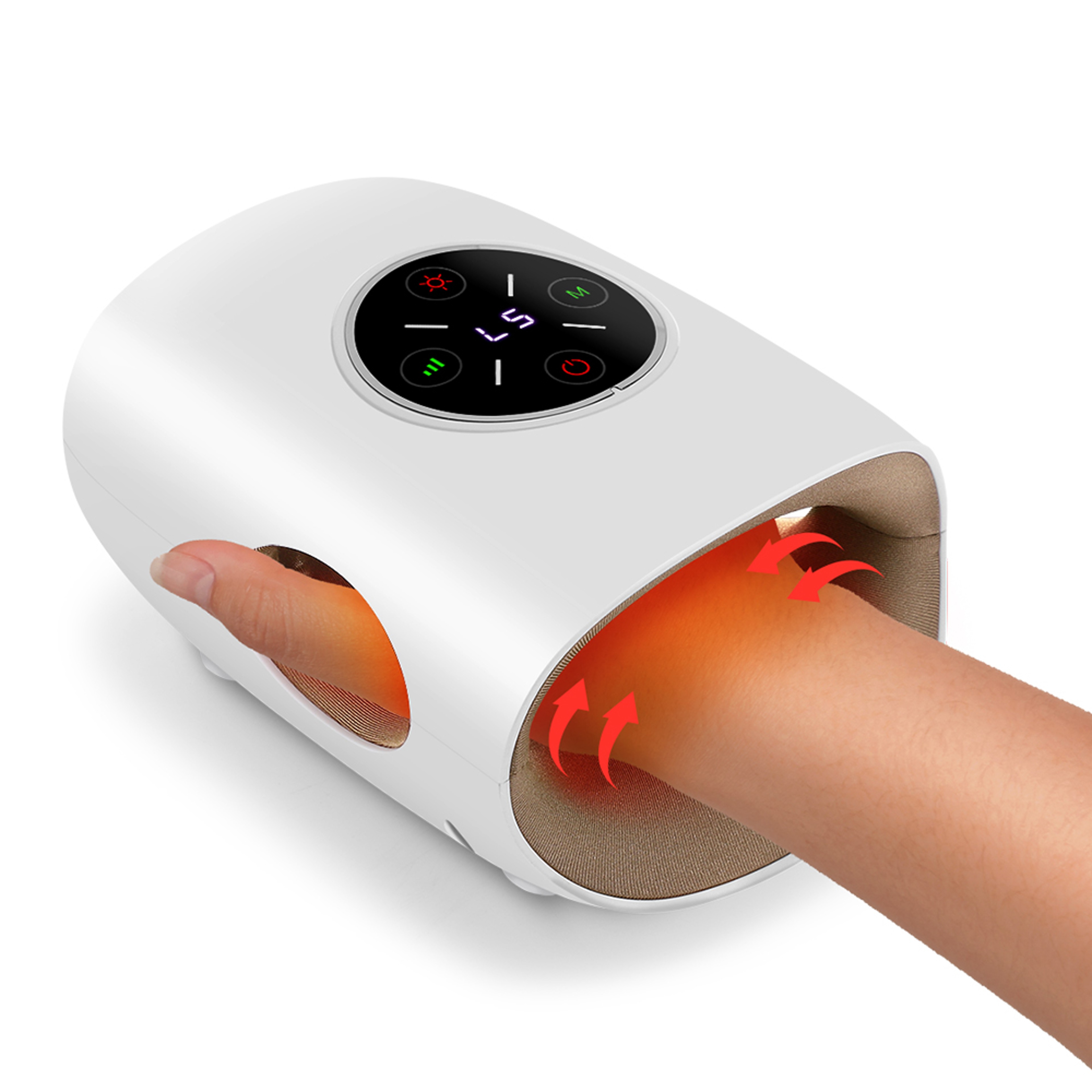 Air Compression Vibration Massage 3 Modes Airbag Electric Hand Massager Hot Compress Massager For F 3