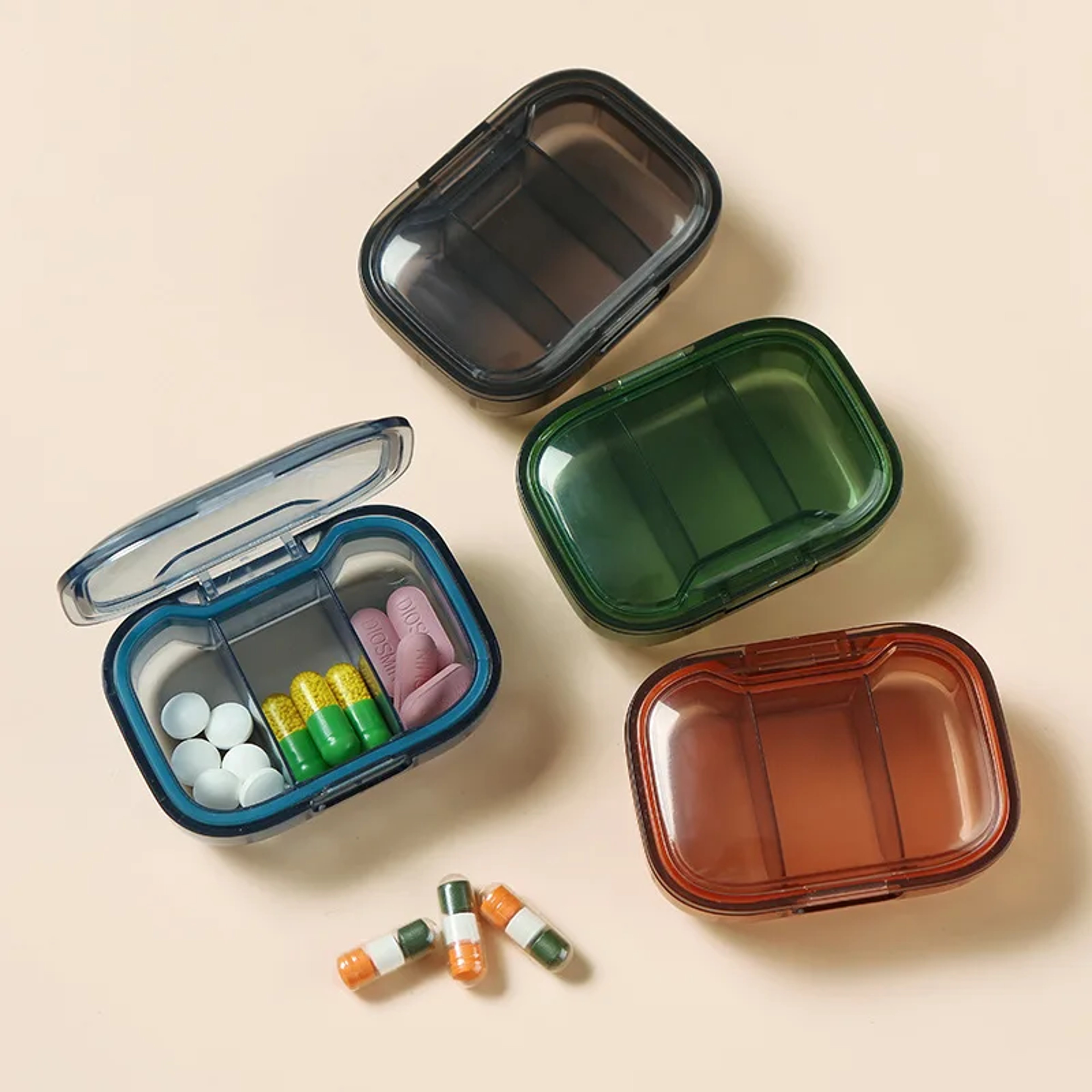 Tablet Pill Organizer Pillbox Case Container Mini Medicine Pills Box Pills Dispenser Drug Storage B 1