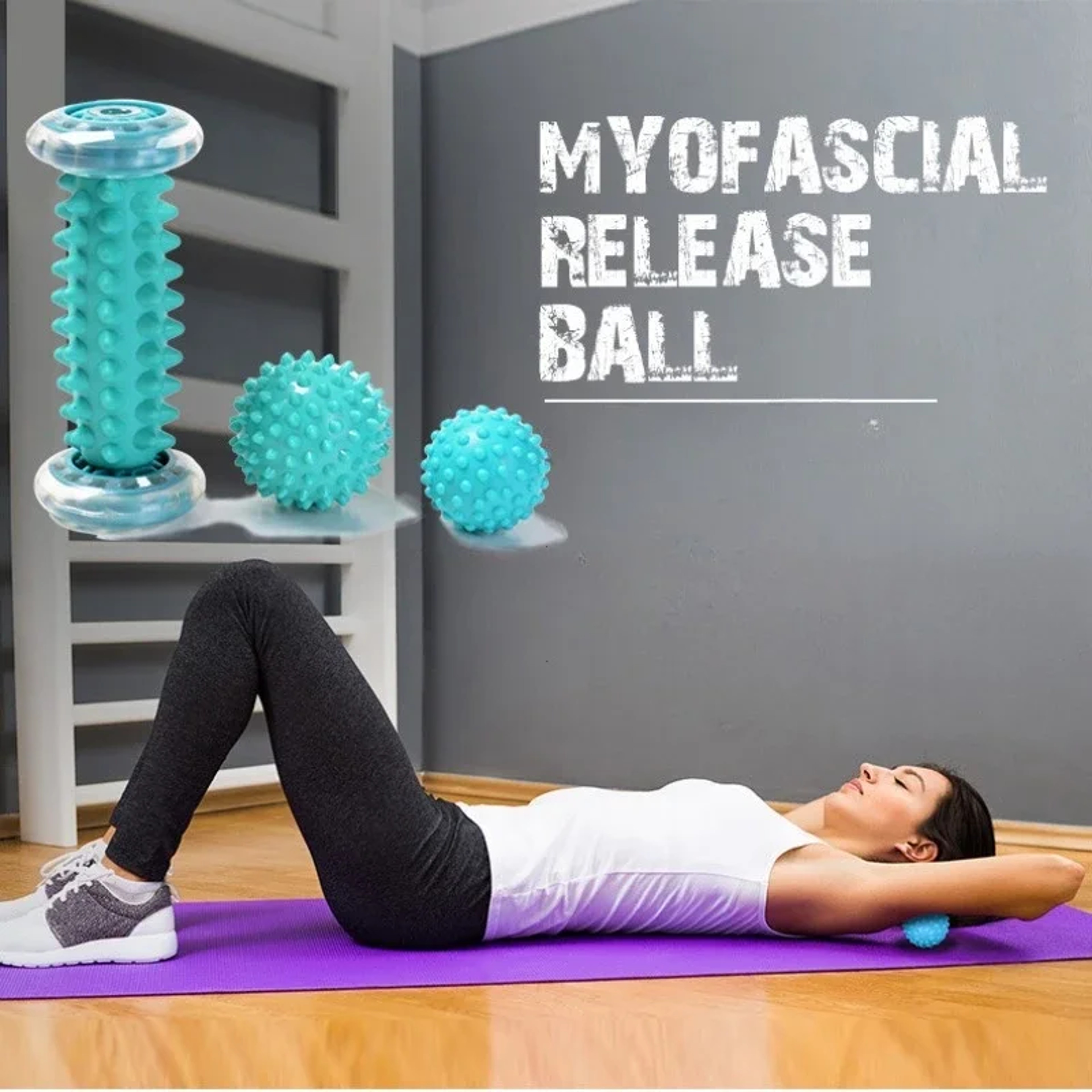 Massage Ball Set, Foot Roller, Deep Tissue Pain Relief, Plantar Fasciitis Support, Back Leg Hand Massage – view 3