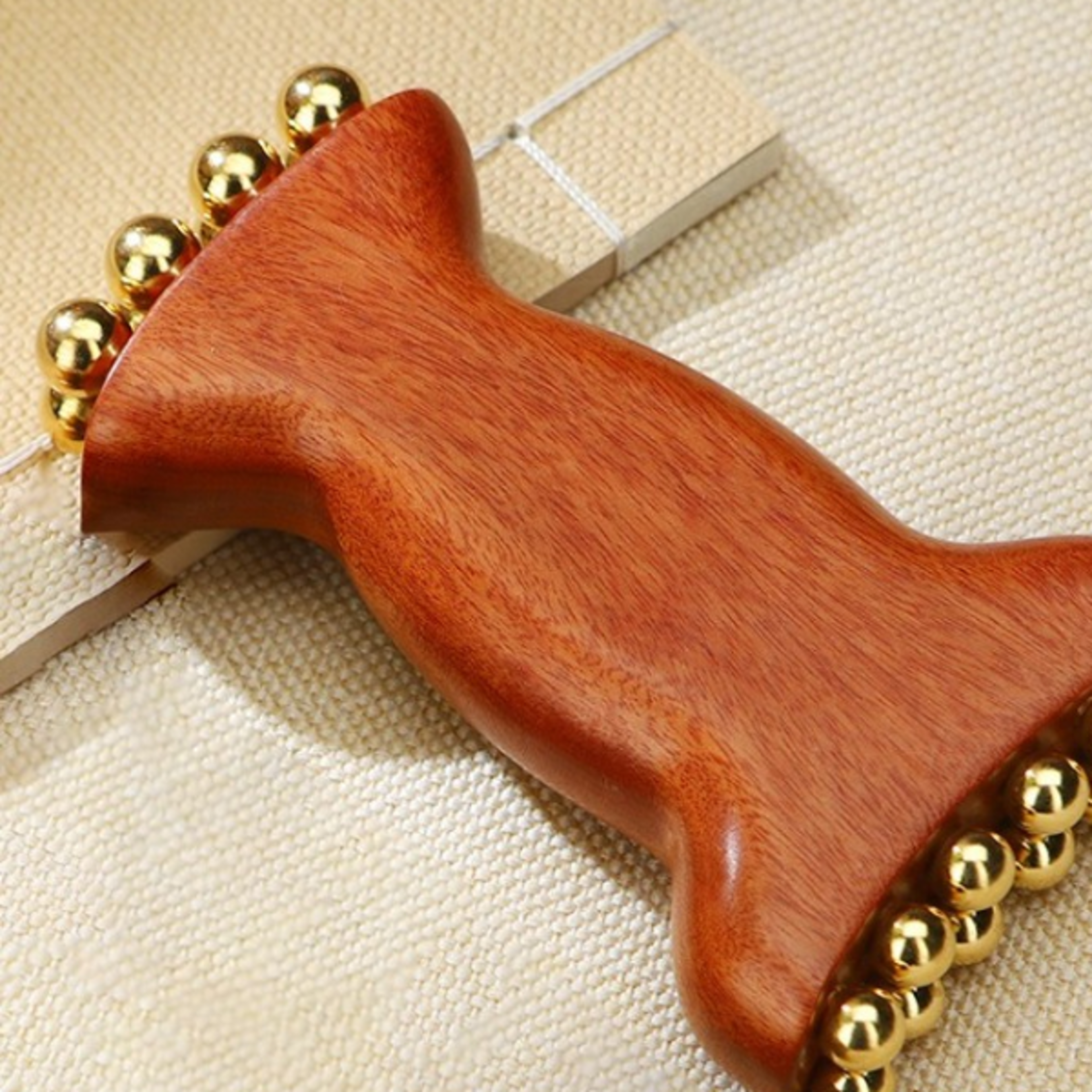 Lymphatic Detox Face Massager Radiant Skin Savior Natural Copper and Wood Beauty Tool Firms Jawli