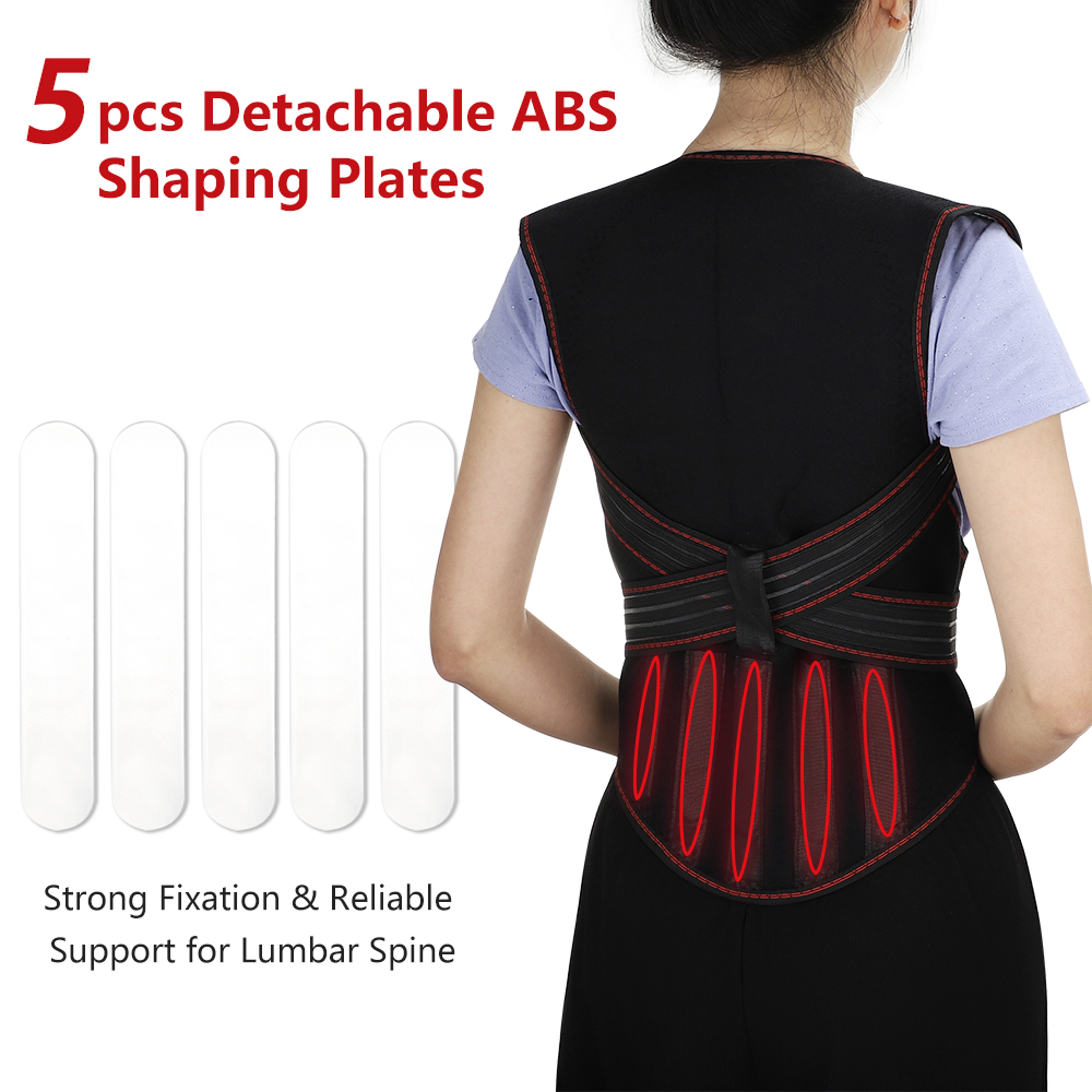 Self Heating Lumbar Pad Magnetic Back Heated Vest Posture Corrector Waist Brace Corset For Back Sho 4