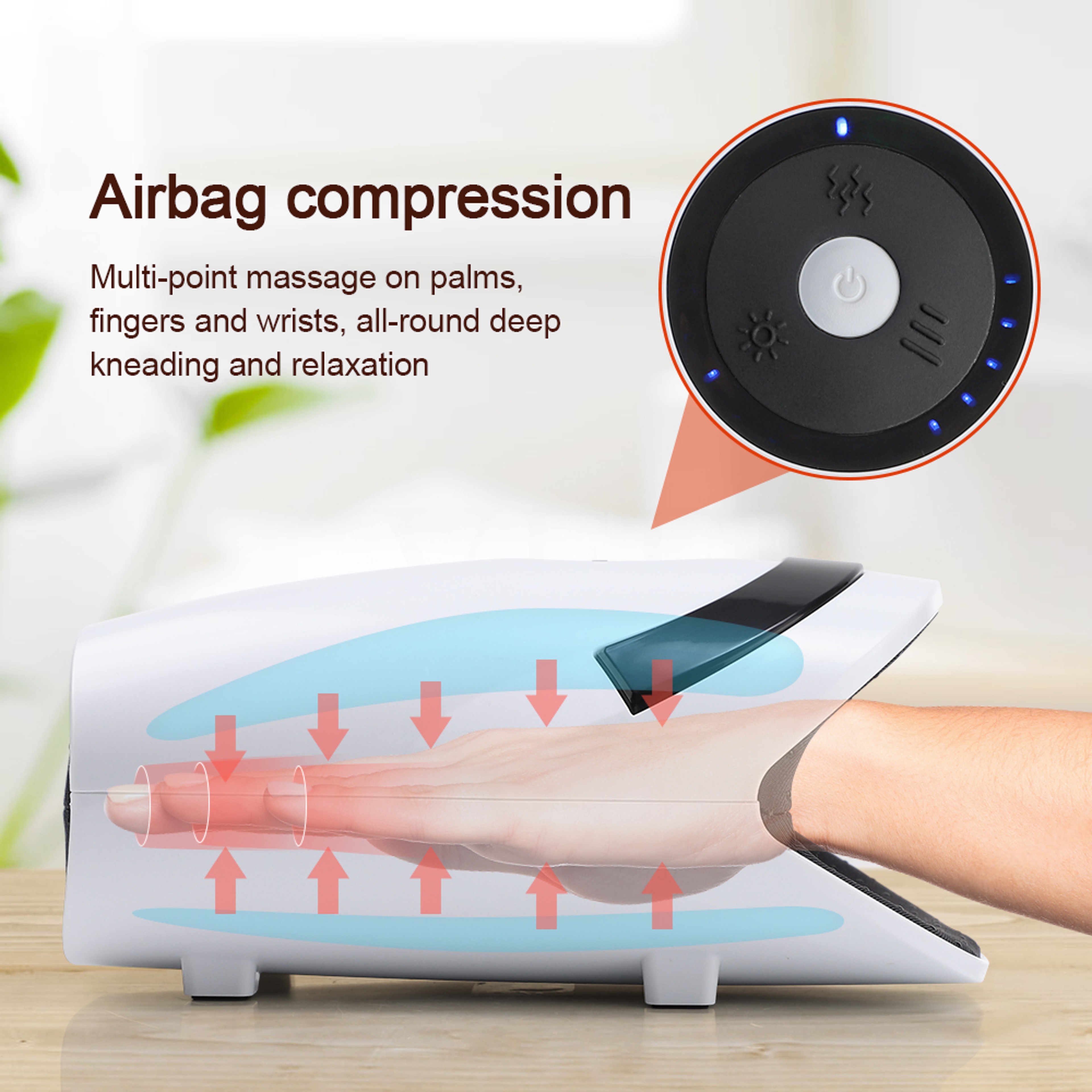 Hand Massager with 5-Level Airbag Compression, 5-Speed Vibration, 3 Massage Modes for Hand Pan and Circulation – view 3