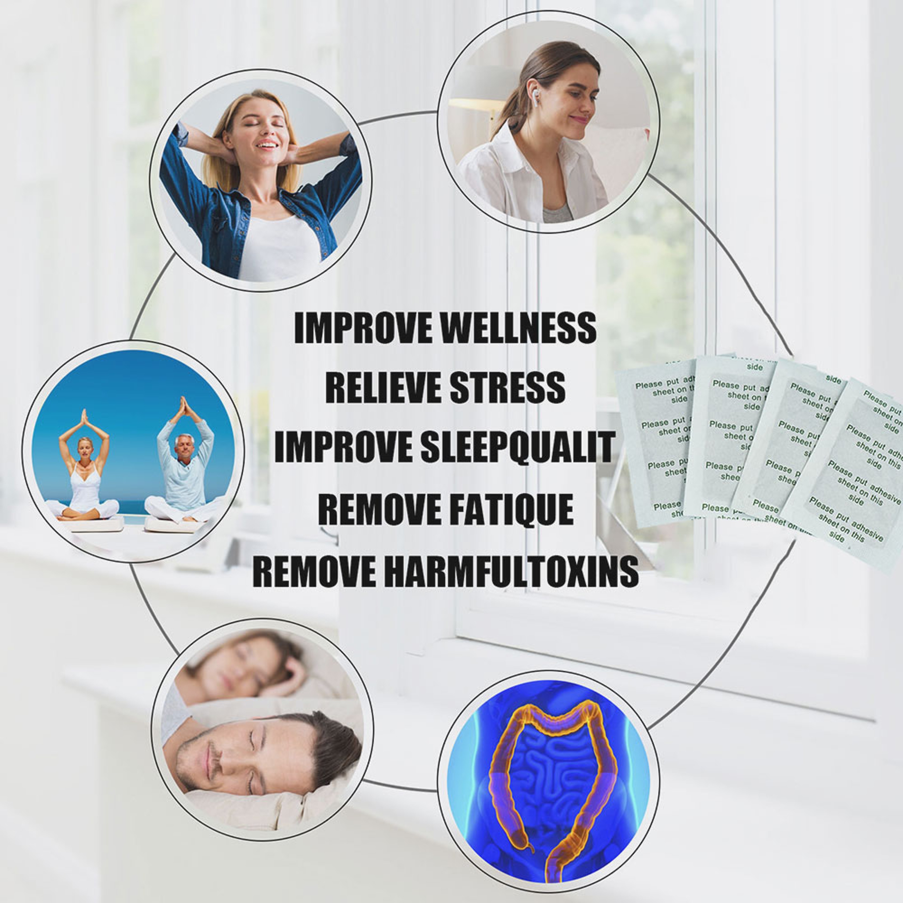 Deep Cleansing Foot Patch Detoxifying Foot Pads Weight Loss Detox Relieve Stress Improve Sleep Foot 2