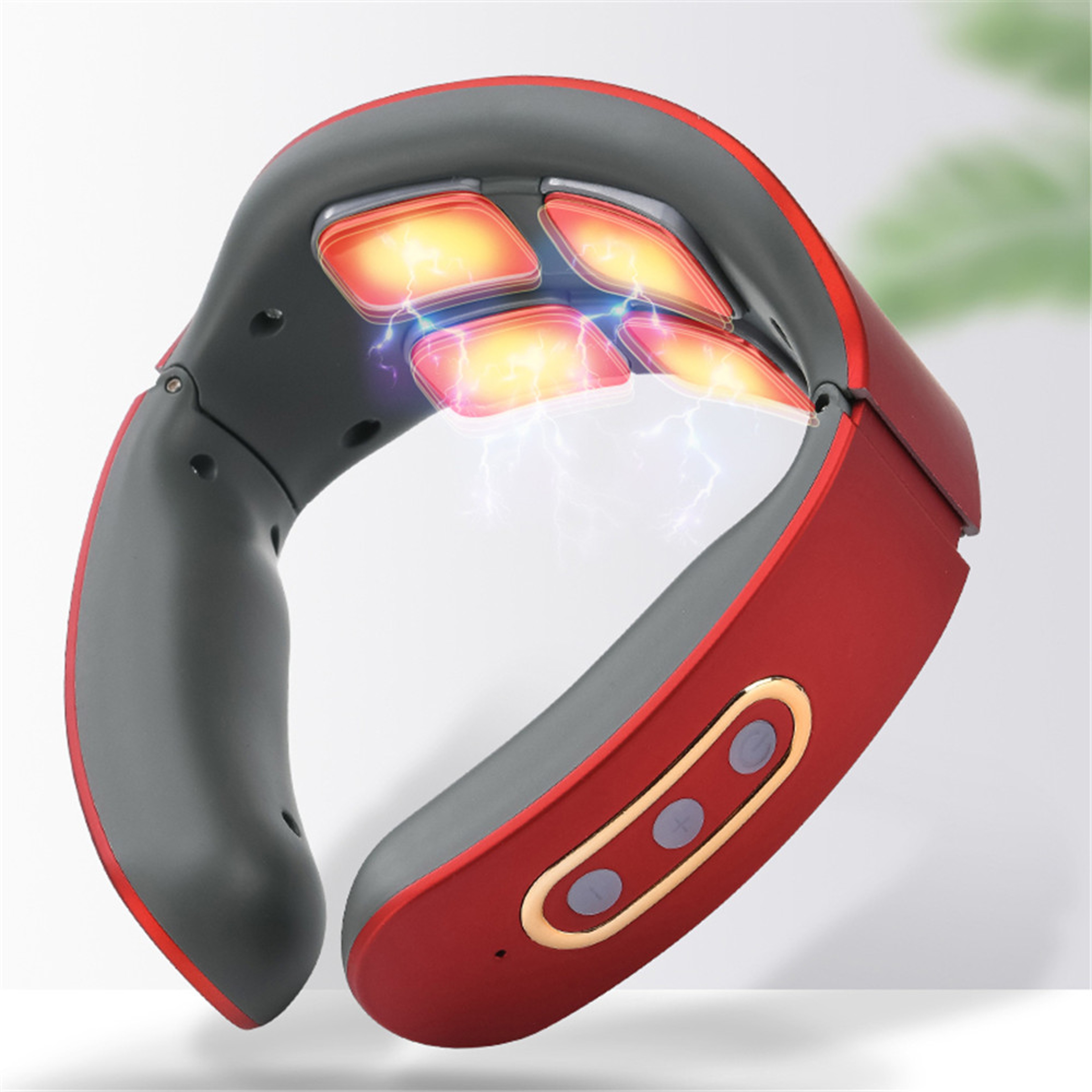 Adjustable Heat Cervical Vertebra Massager, Smart Electric Neck and Shoulder Pulse Device, Relax Pain Relief Kneading – view 1