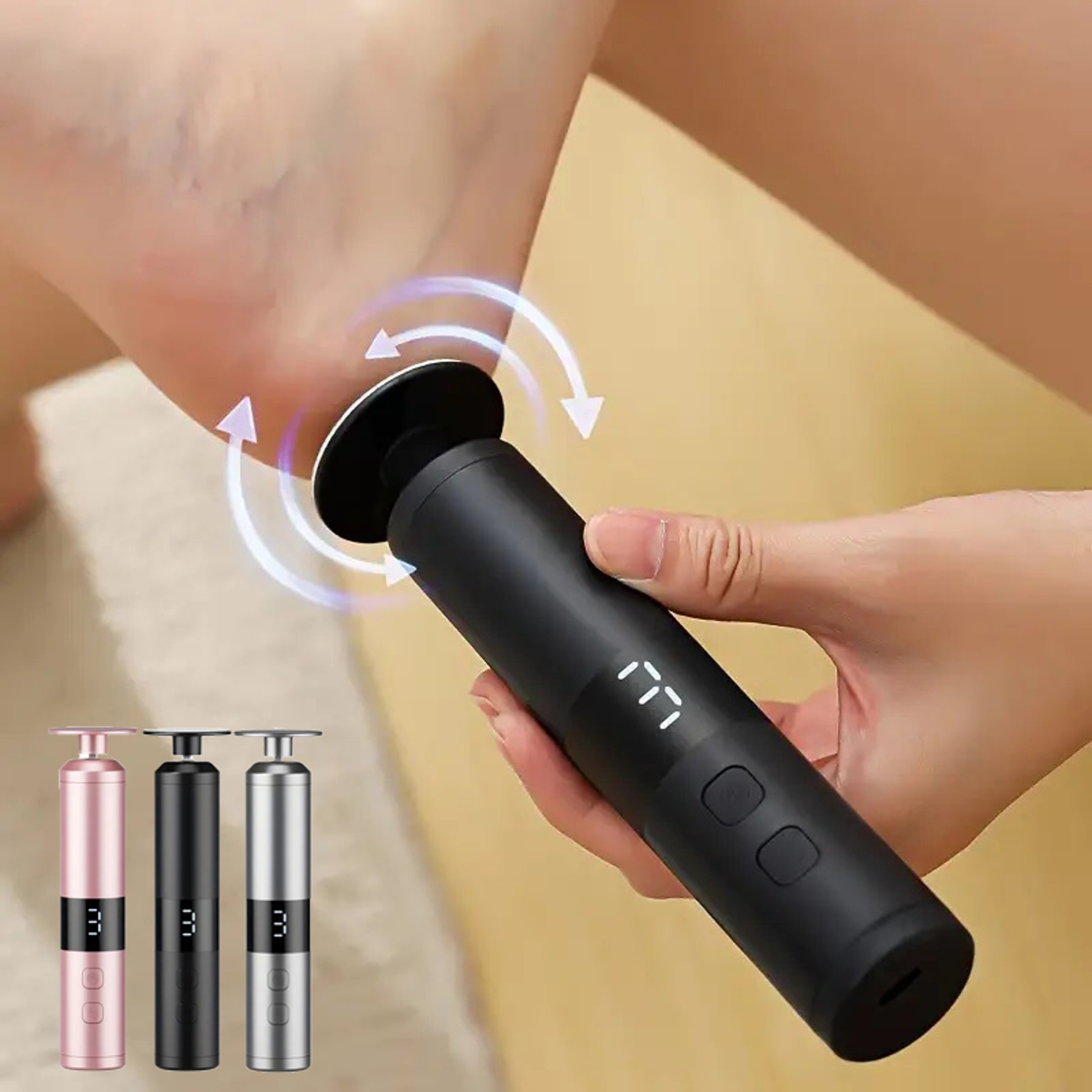 LCD display screen, 3-speed speed adjustment, foot and hand care, 16 interchangeable heads for home, fast charging – view 1