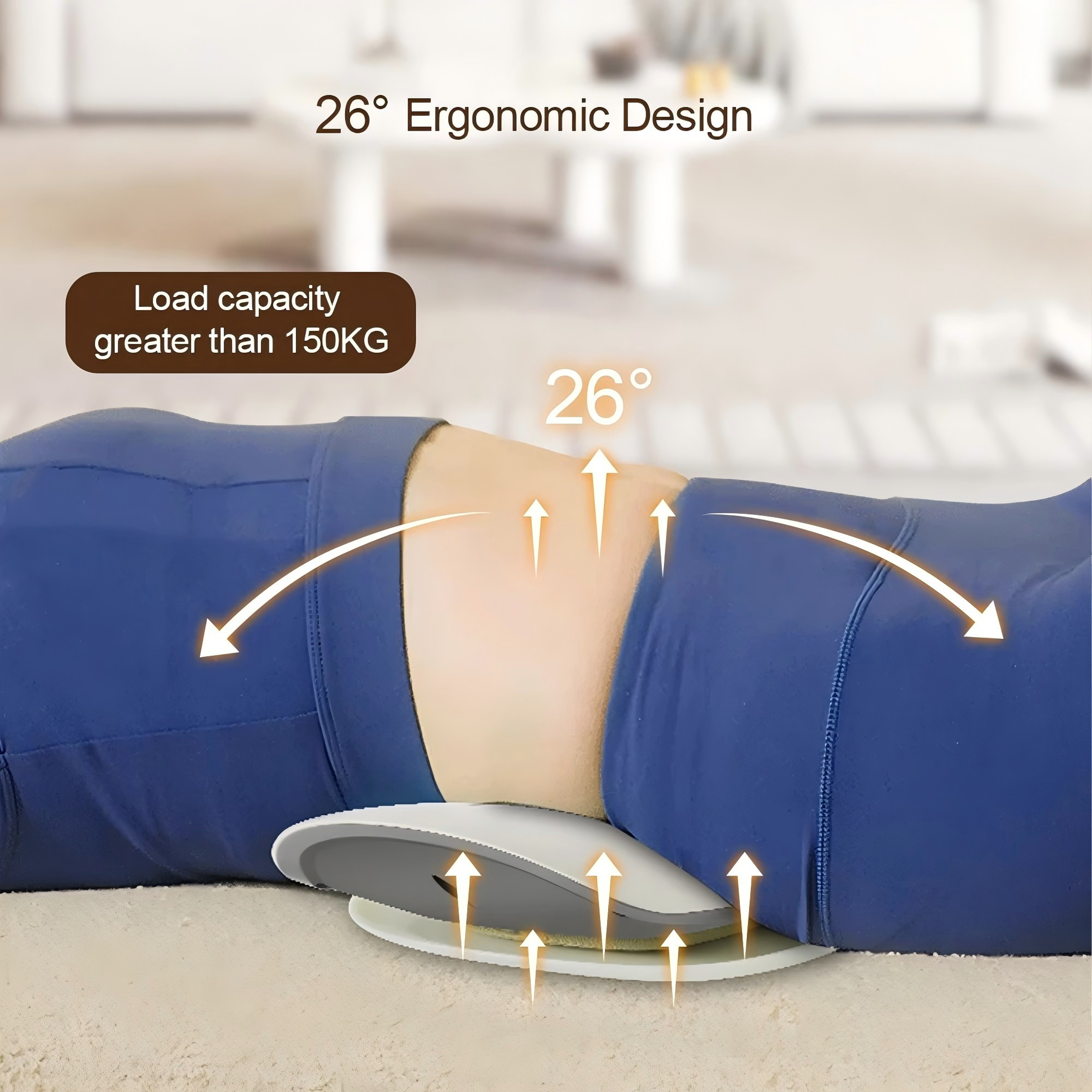 Back Massage Stretcher with Vibration, Multifunctional Lumbar Traction Device, Waist Spine Support Massager – view 3