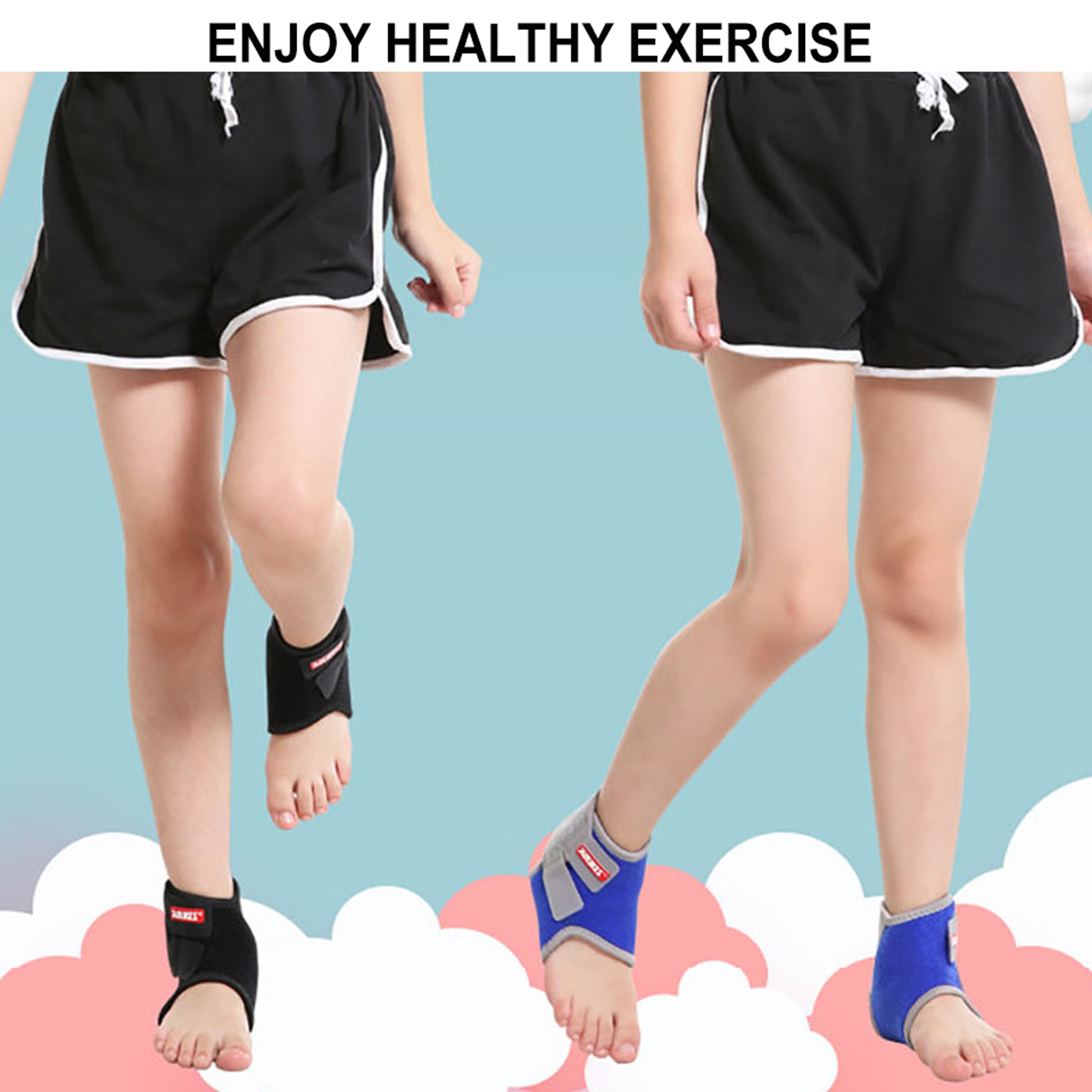 Sport Ankle Brace Support 1 Pair New Kids Ankle Strap Guard Protector For Football Gym Dance Cyclin 1