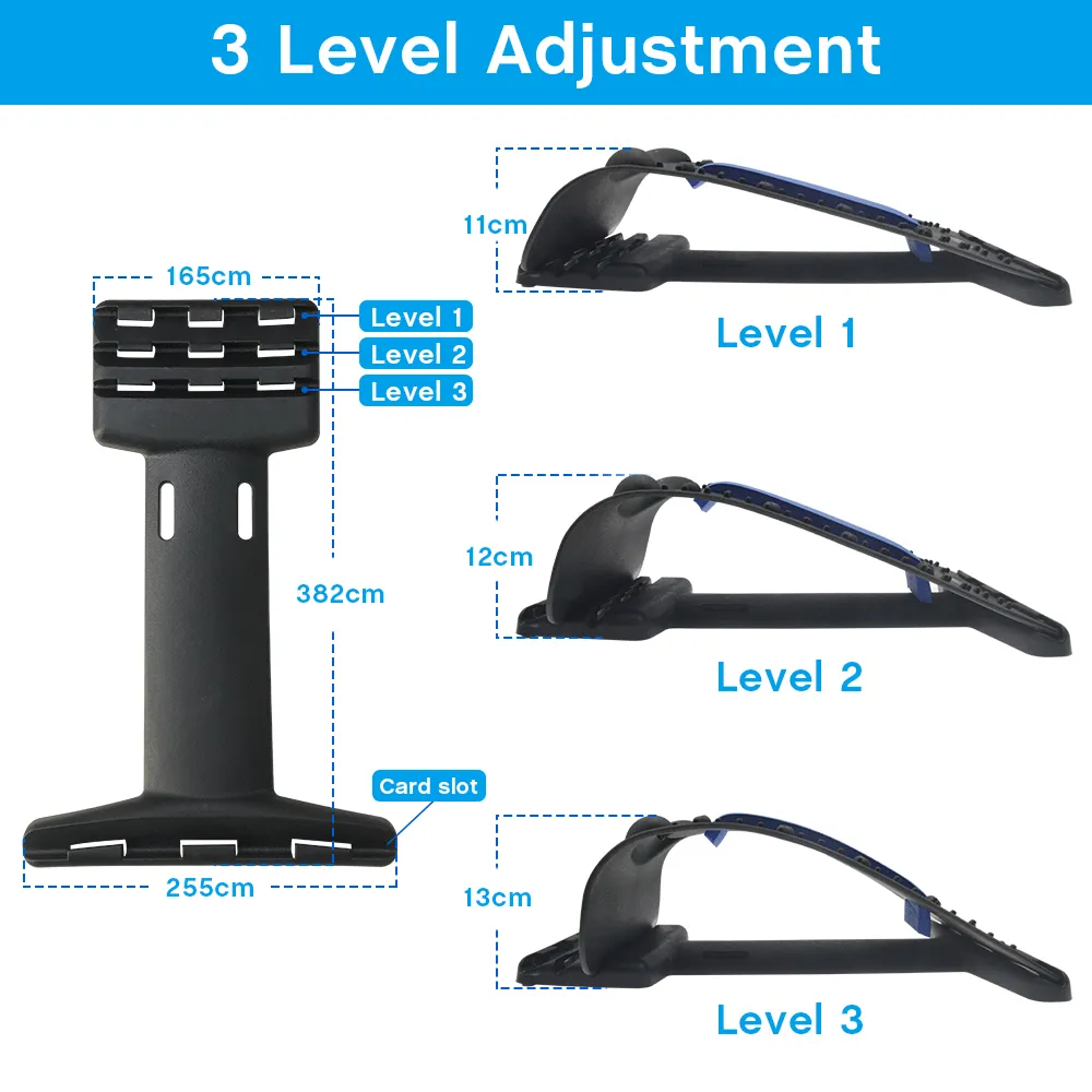 4 Level Adjustable Neck Stretcher Traction Devices, Neck Support Massage Board, Stretch Cervical Sporting Fitness Lumbar – view 6