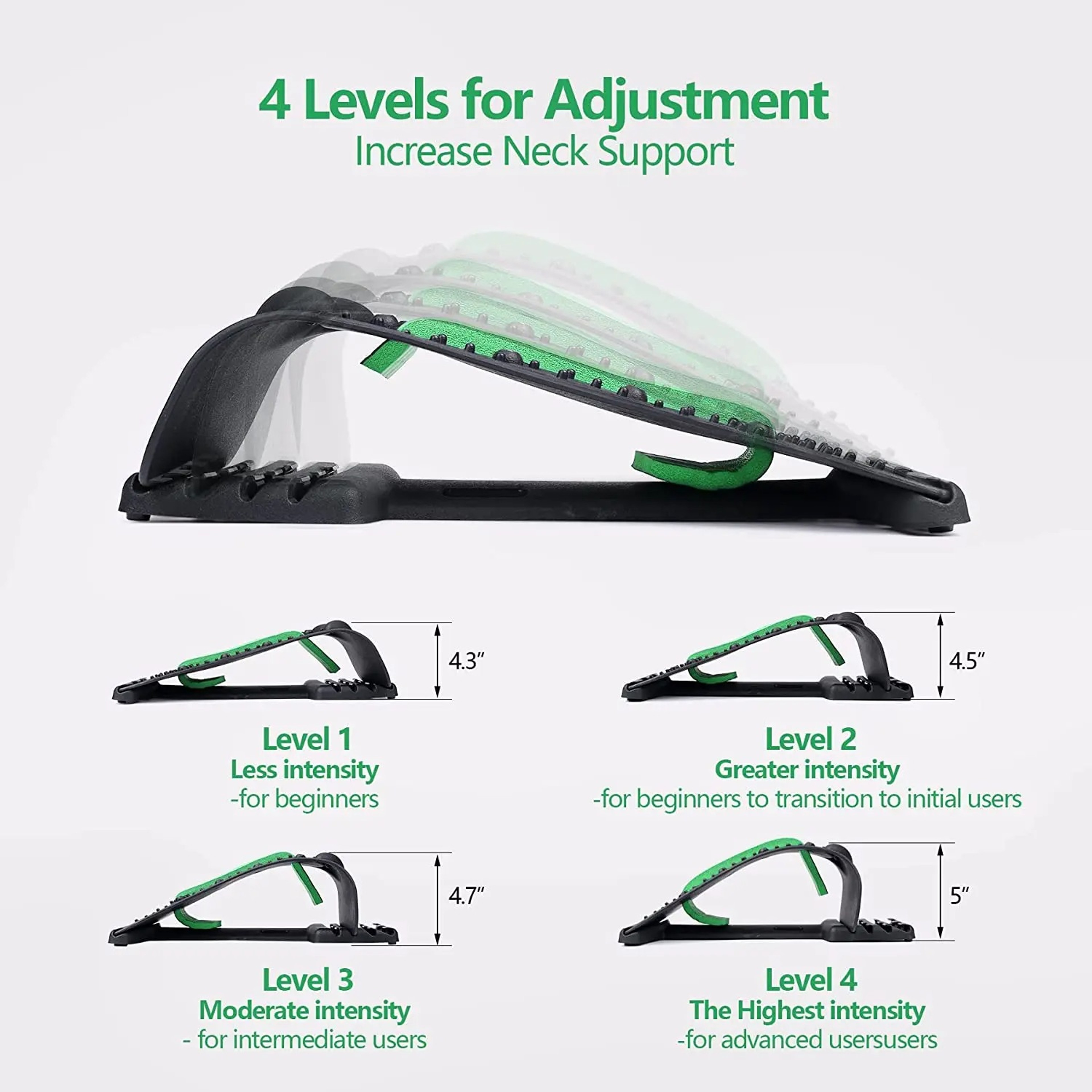 Apparatus Neck Shoulder Stretcher, Cervical Spine Support Relaxer, 4 Level Neck Stretches Massage, Muscle Massage – view 5