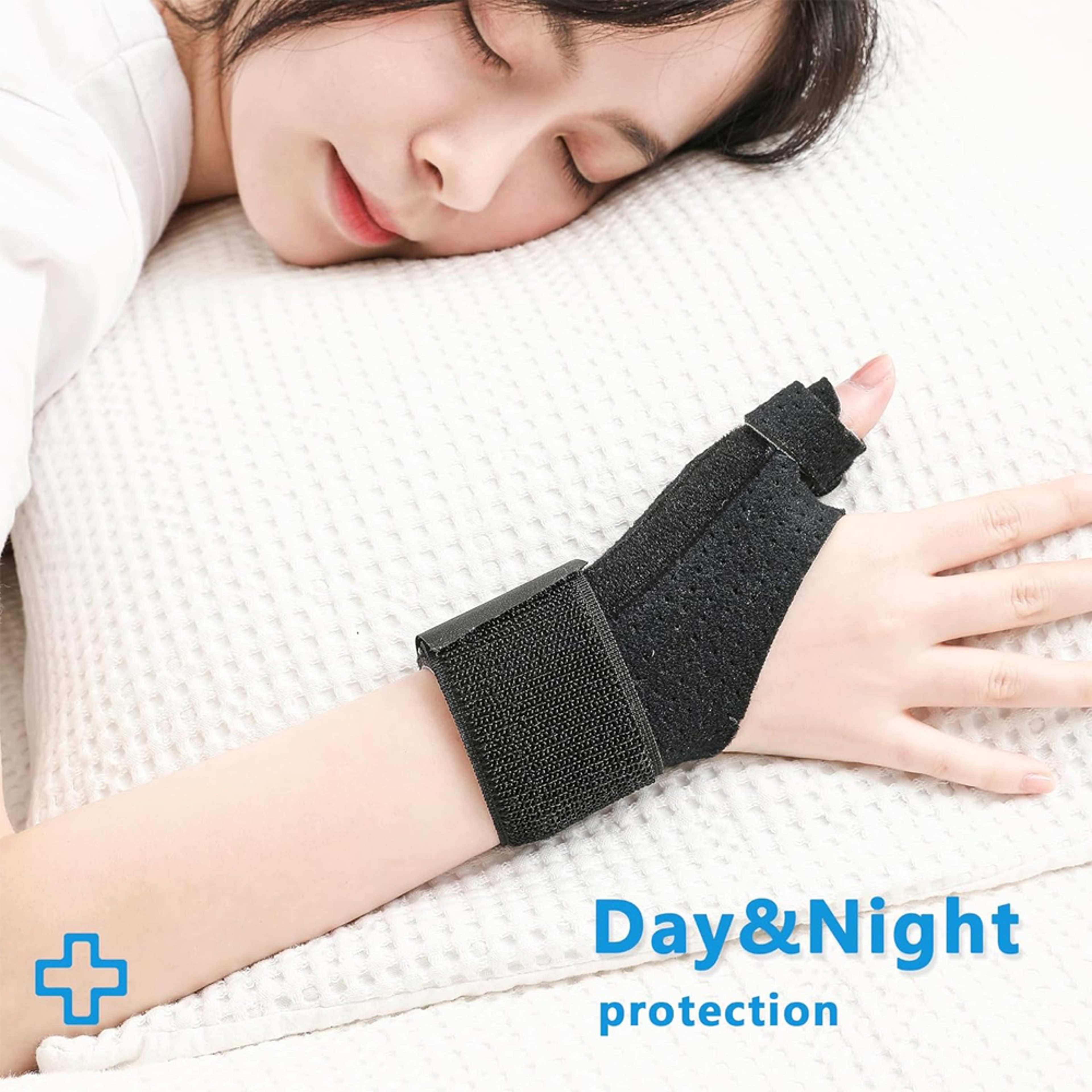Thumb and Wrist Brace, Reversible Support Splint, Carpal Tunnel, Arthritis, Tendonitis, Sprained Finger Aid – view 1