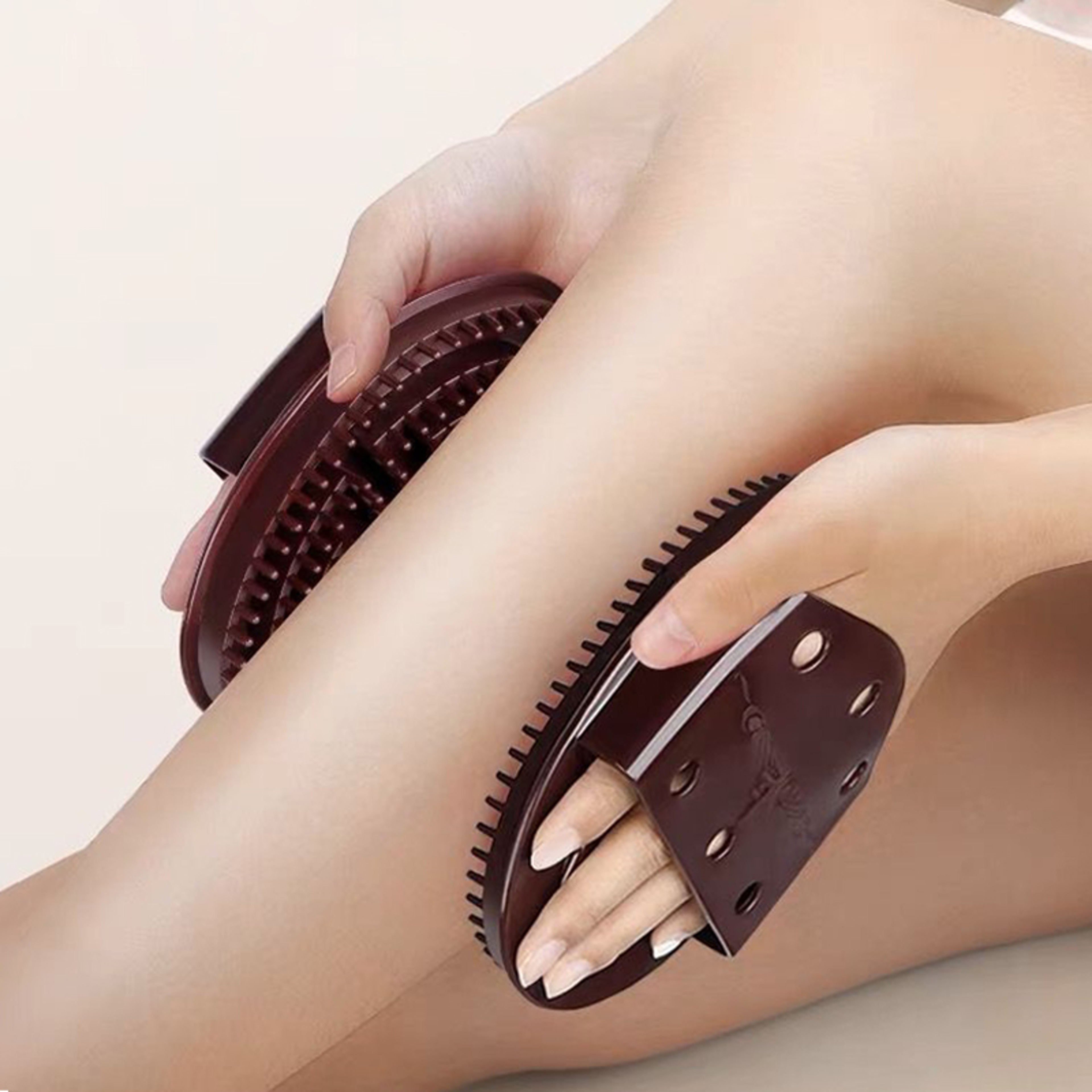 Body Meridian Massage Brushes Set Of 2 Brown Weight Loss At Home Beauty Salon 1
