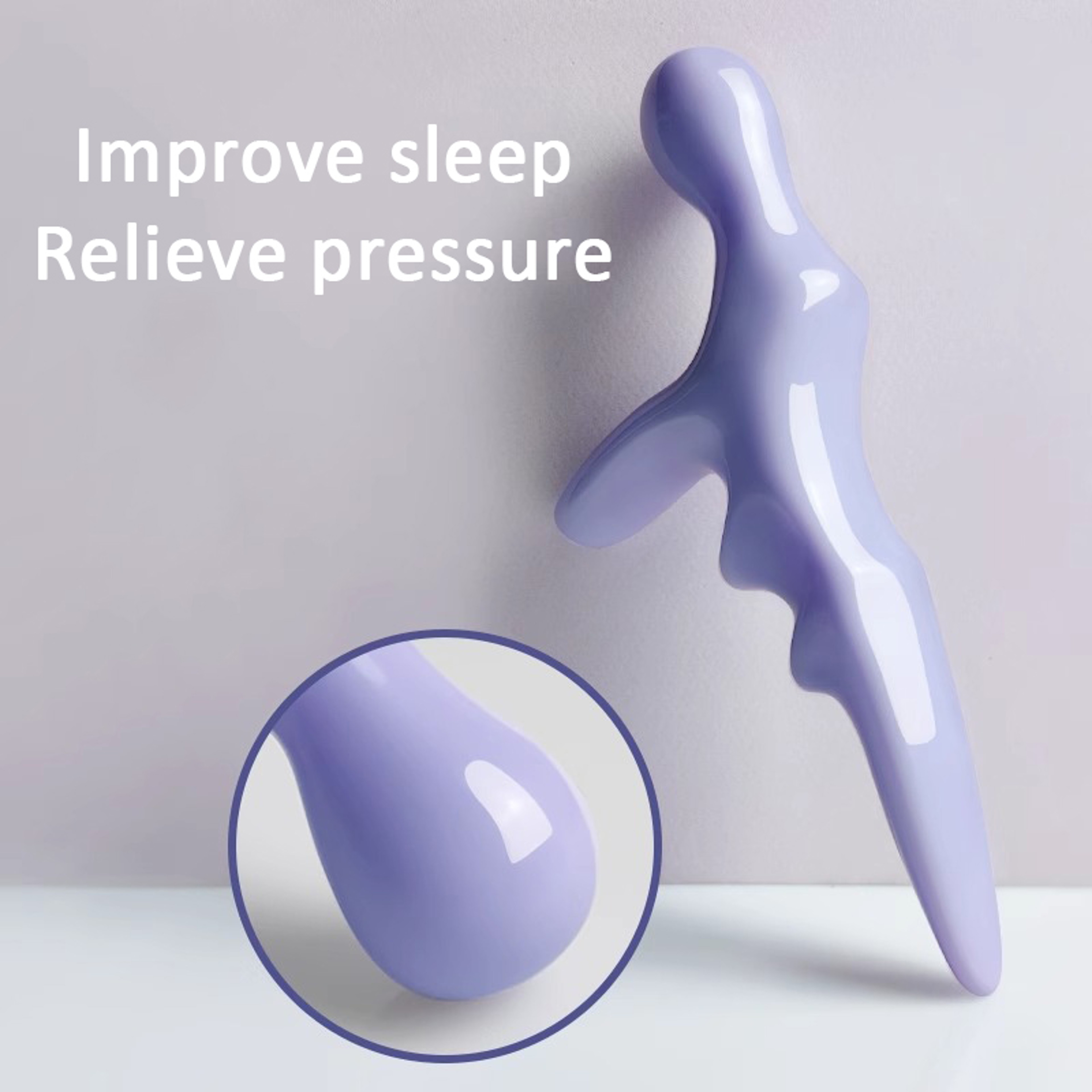 Manual Massage Tools, T Shaped Massager, Deep Tissue Acupressure, Neck Shoulder Back Foot, Muscle Fatigue Relief – view 4