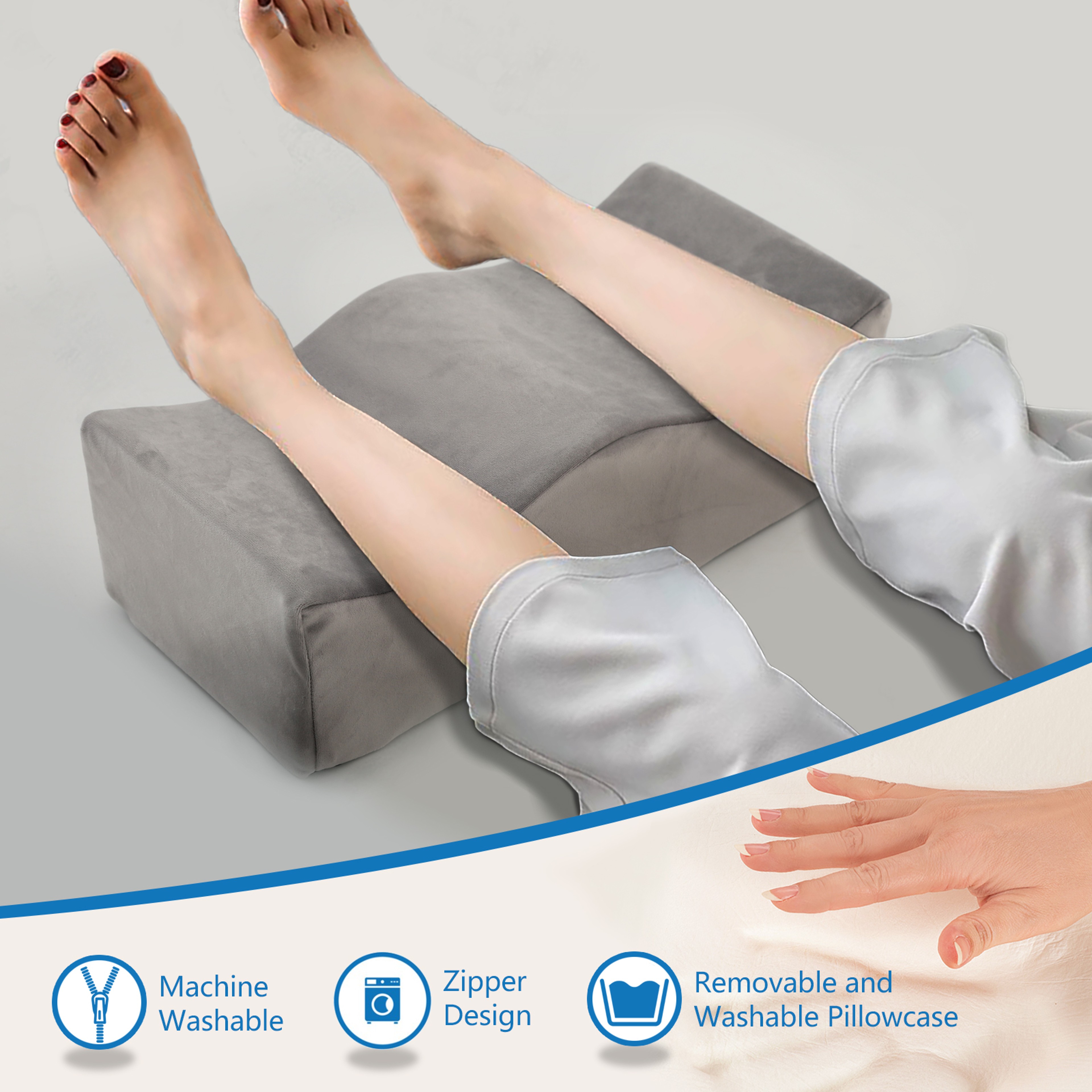 Ergonomic Leg Pillow, Pillow for Leg, Memory Sponge Leg Support Pillow, Relieve Down Leg Pressure, Relax Support Cushion – view 1