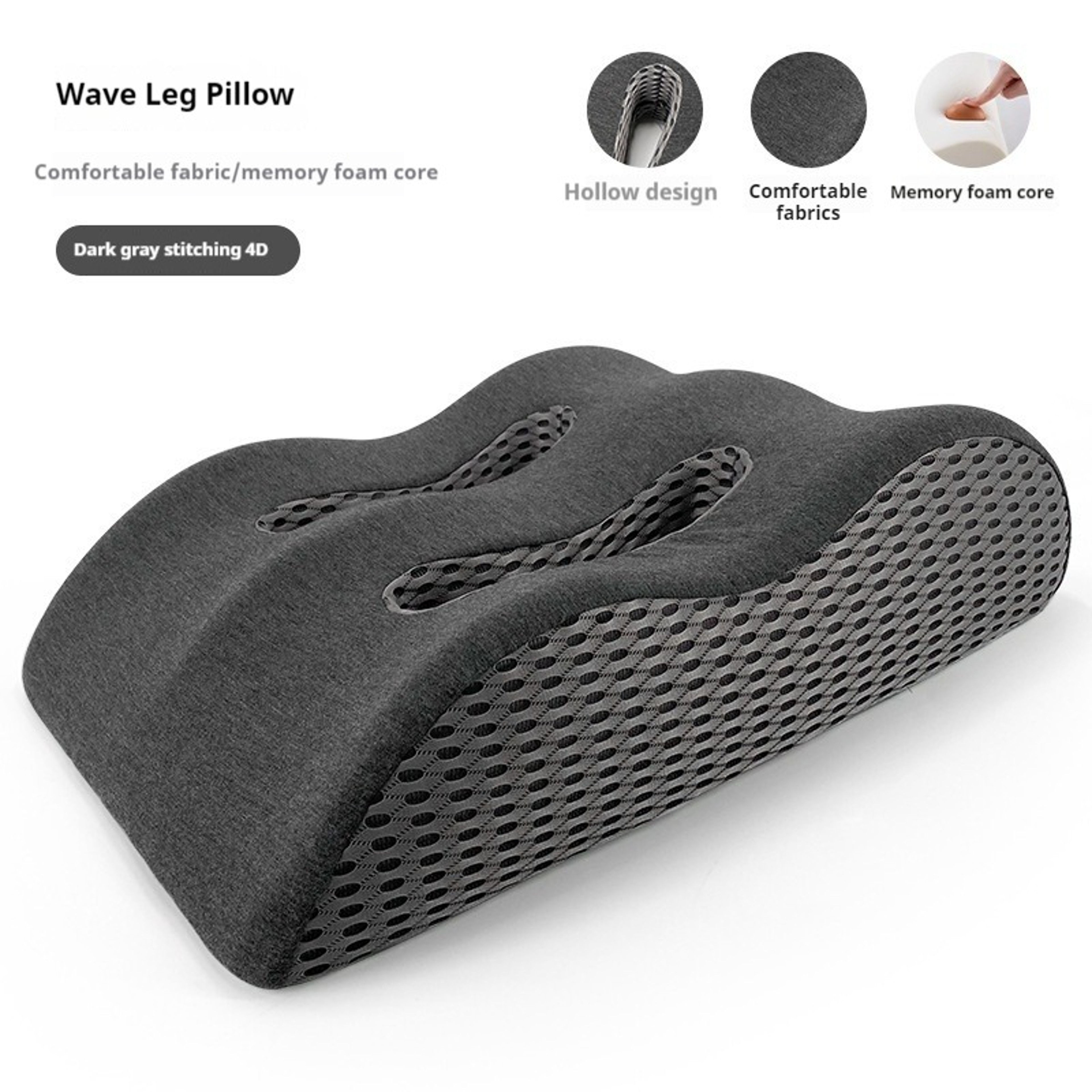 Foot Stress Relief Cushion, Memory Foam Leg Raiser Pillow, Ergonomic Support Cushion, Massage Body Pillow for Pregnancy – view 7