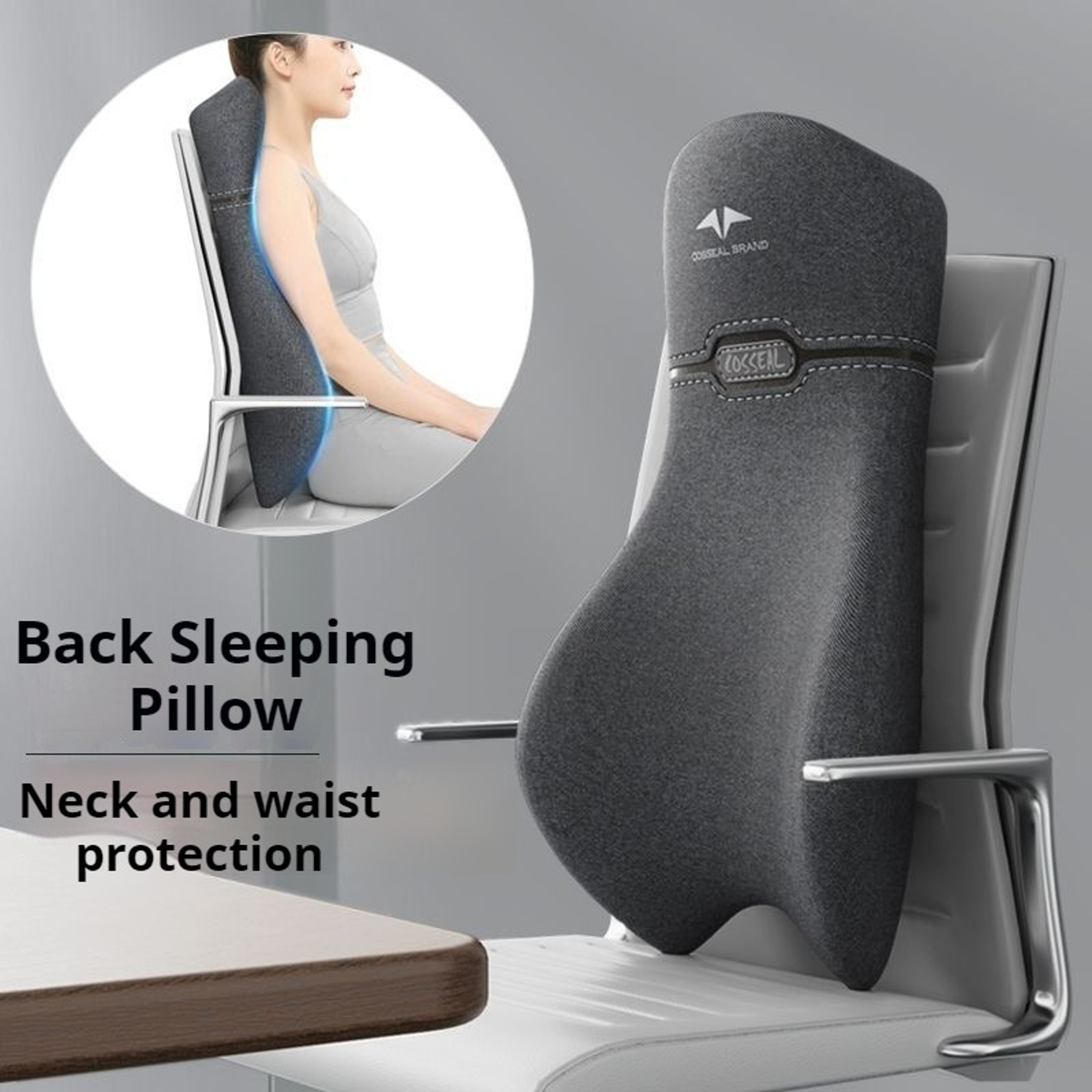Seat Backrest Cushion, Office Reclining Pillow, High Waist Protective Pad, Long Seated Nap Device, Chair Long Waist – view 1
