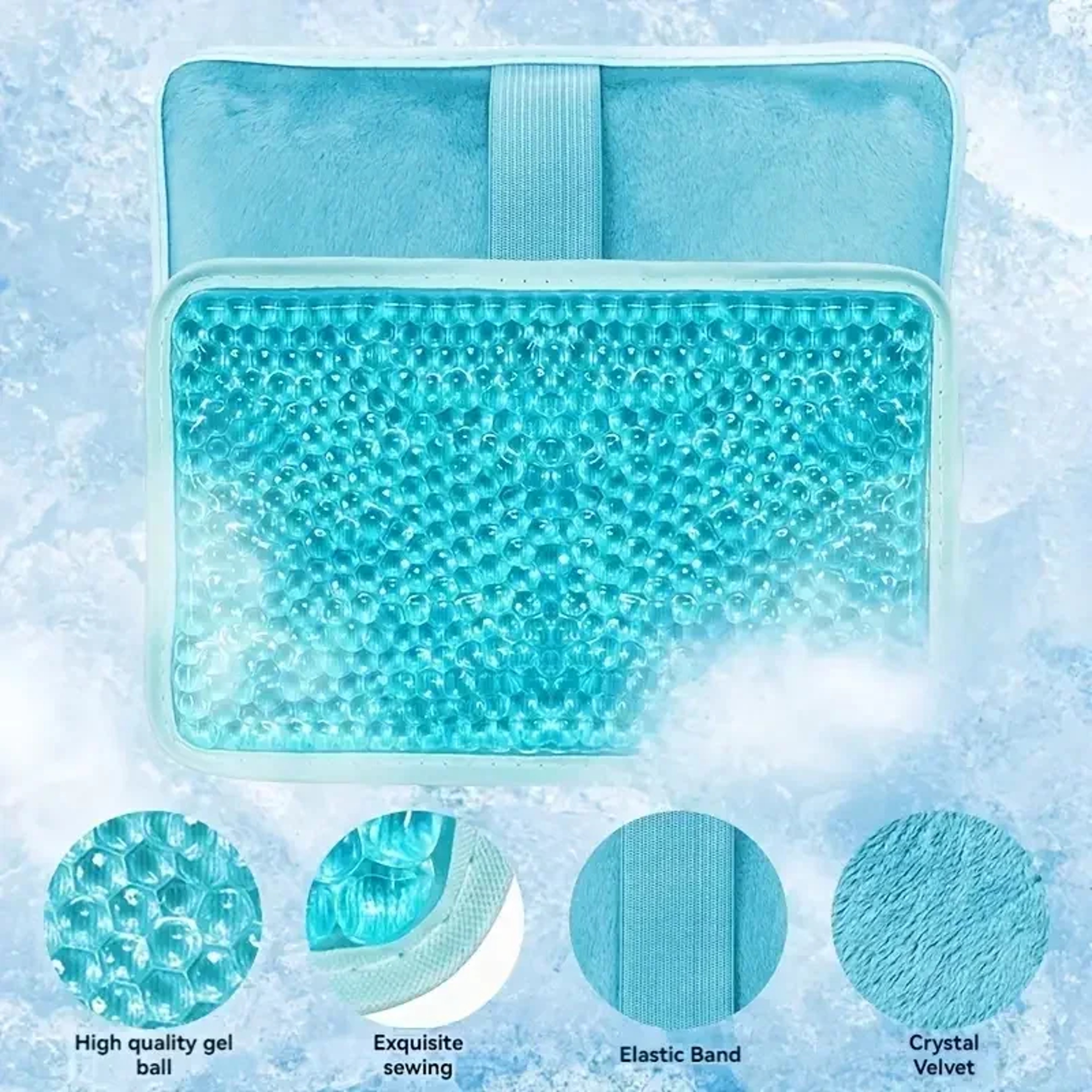 Reusable Hot Cold Gel Ice Pack, Pain and Swelling Relief for Knee, Back, Ankle, Foot, Elbow, Wisdom Tooth, Therapy – view 3