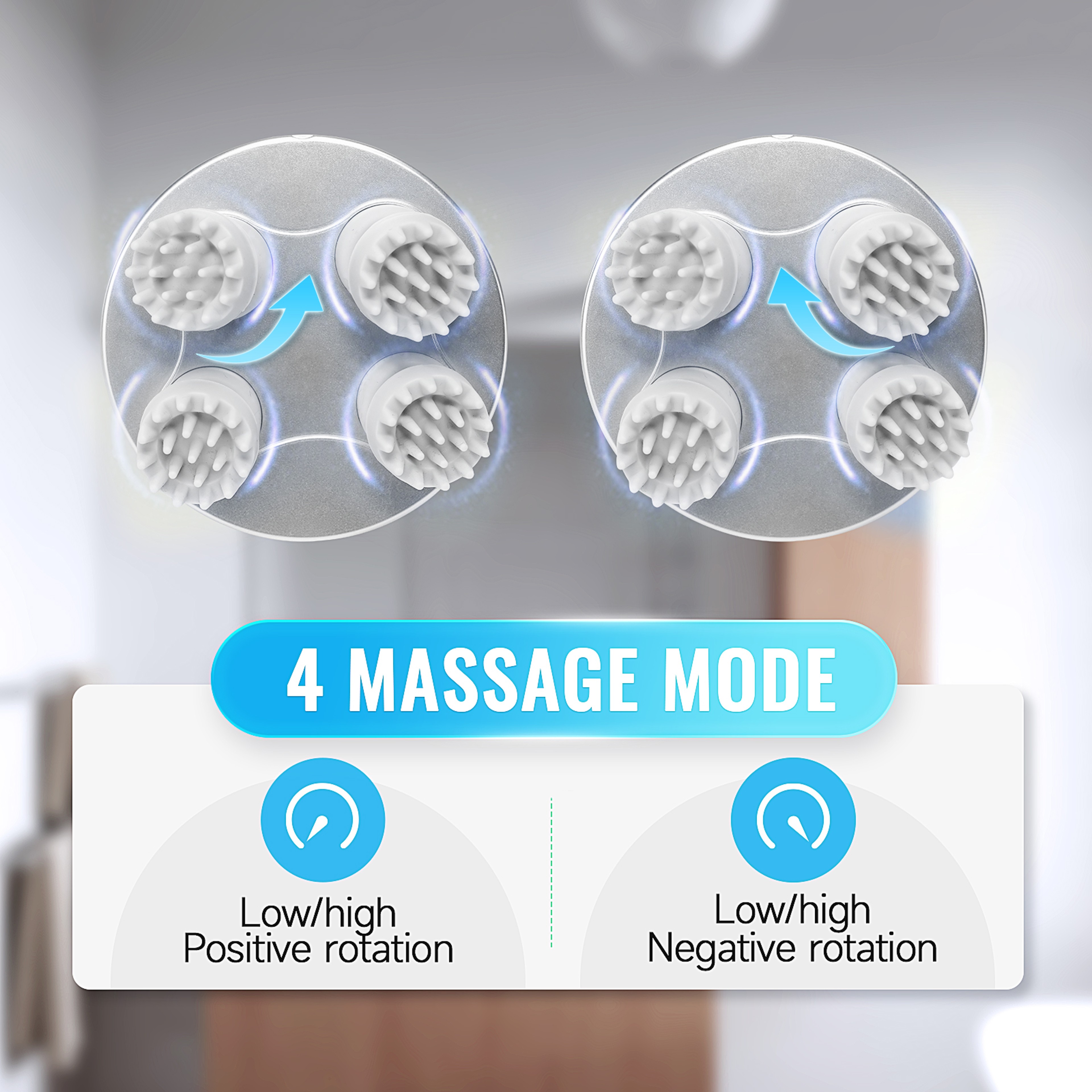 Mini Scalp Massager Electric Smart Head Massager, Wireless Waterproof Body Massage, TYPE C Neck Deep Tissue Kneading – view 2