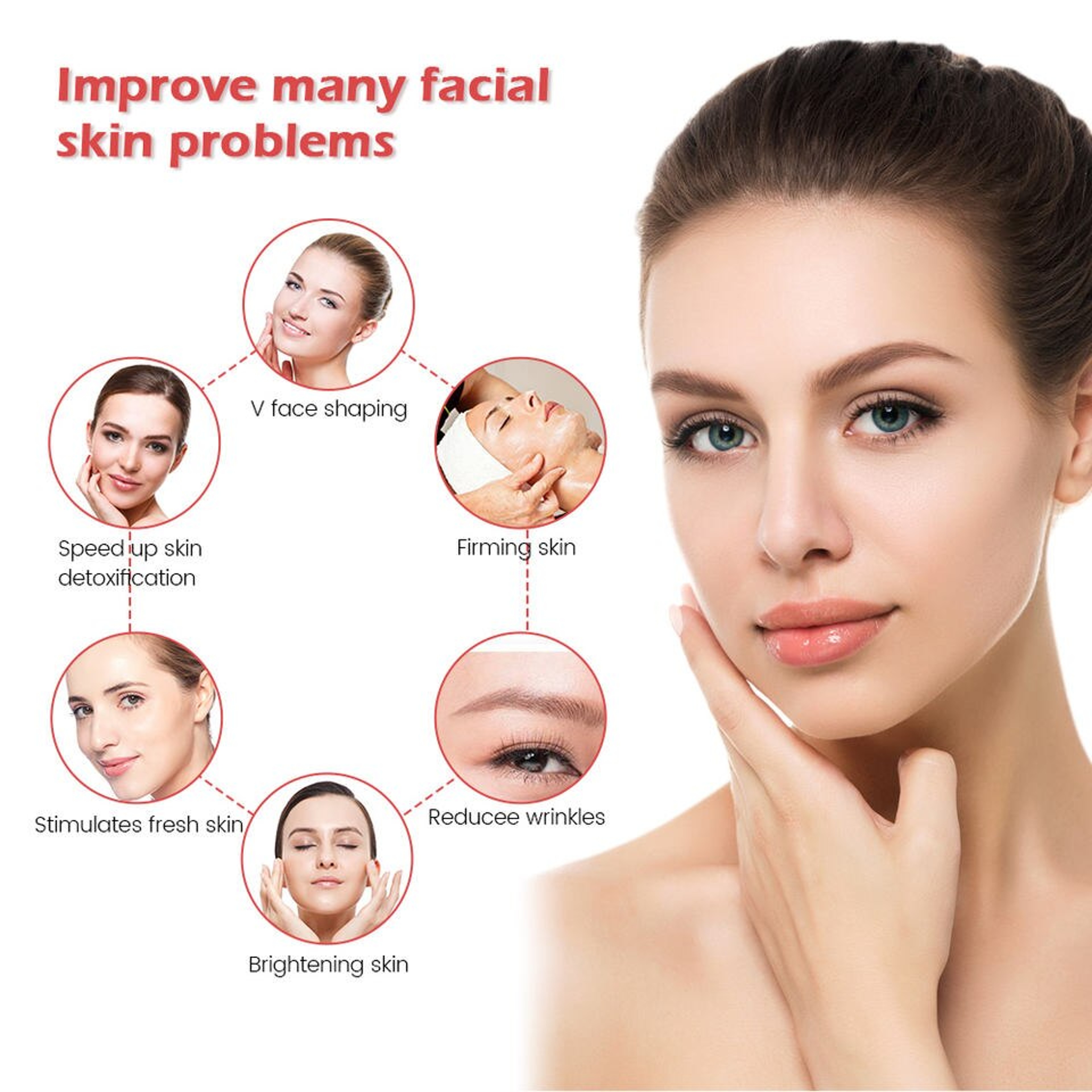 Waterproof Pulse Firming Massager Portable Energy Beauty Bar T Shaped Face Roller Eye Pouch Remover 2