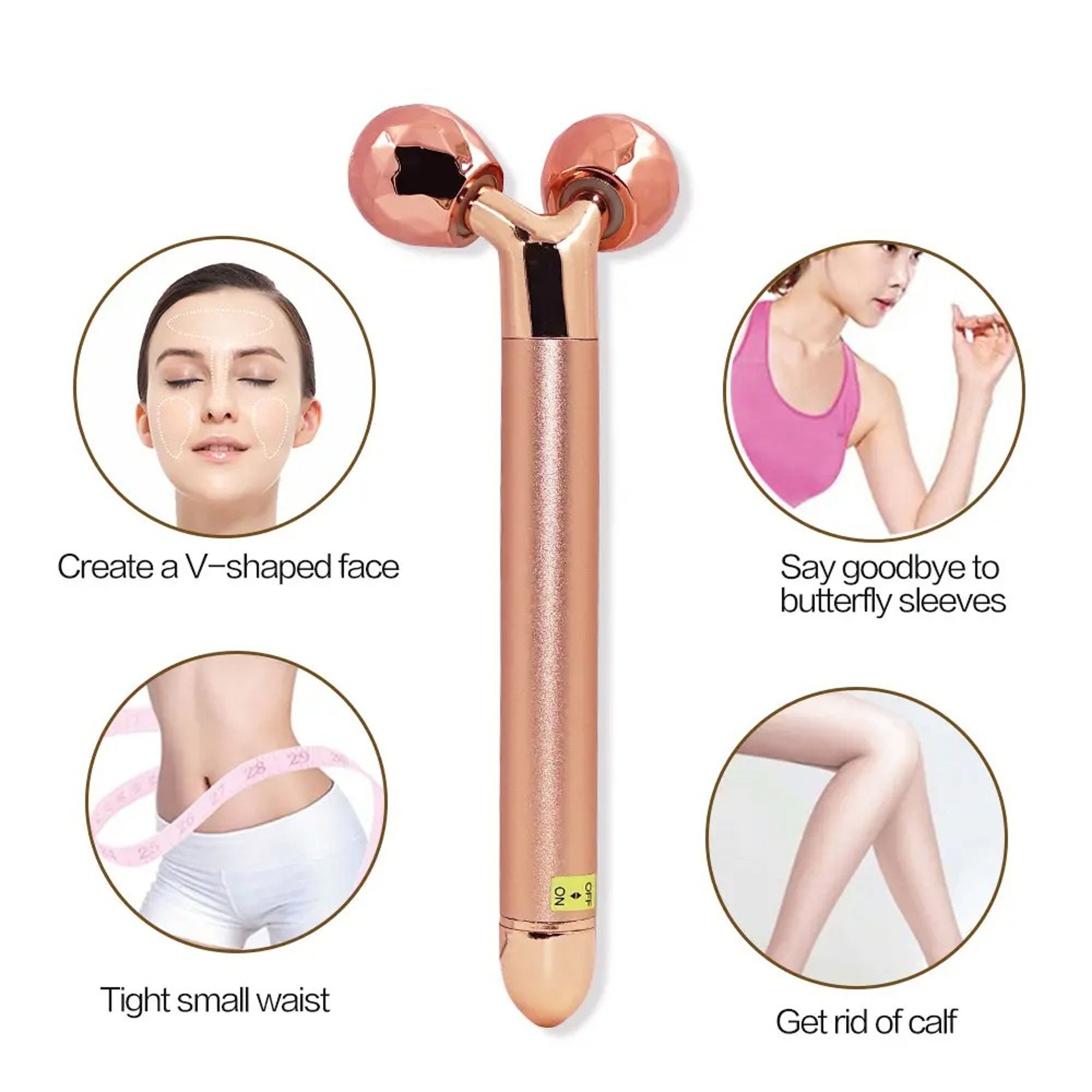 Facial Roller Massager, Electric Beauty Bar, Face Slimming Tool, Vibrating Skin Care Roller, Anti Wrinkle Lifting Device – view 5