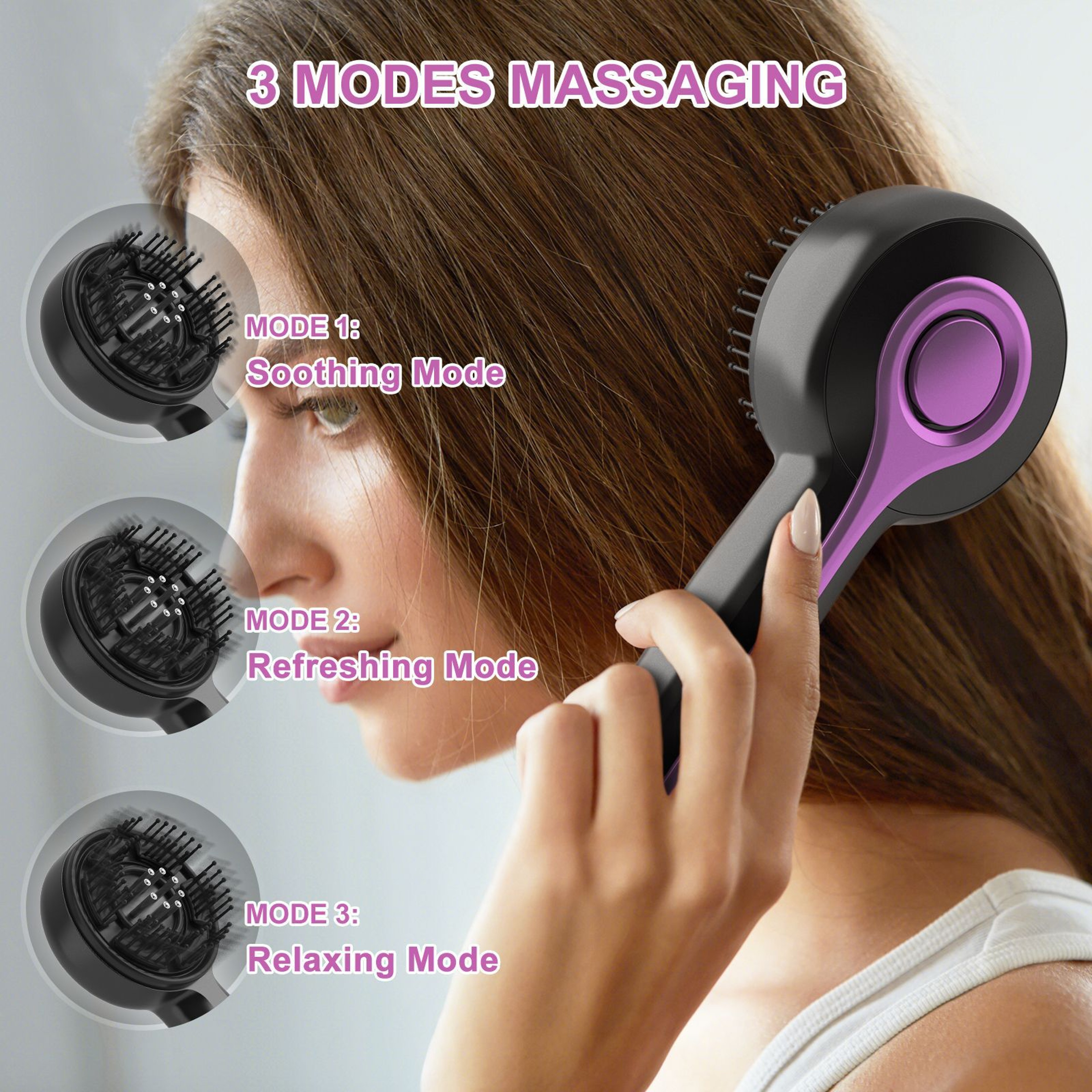 Essential Oil Red Light Scalp Massage Comb Handheld Electric Head Massager IPX7 Waterproof Muscle R 2
