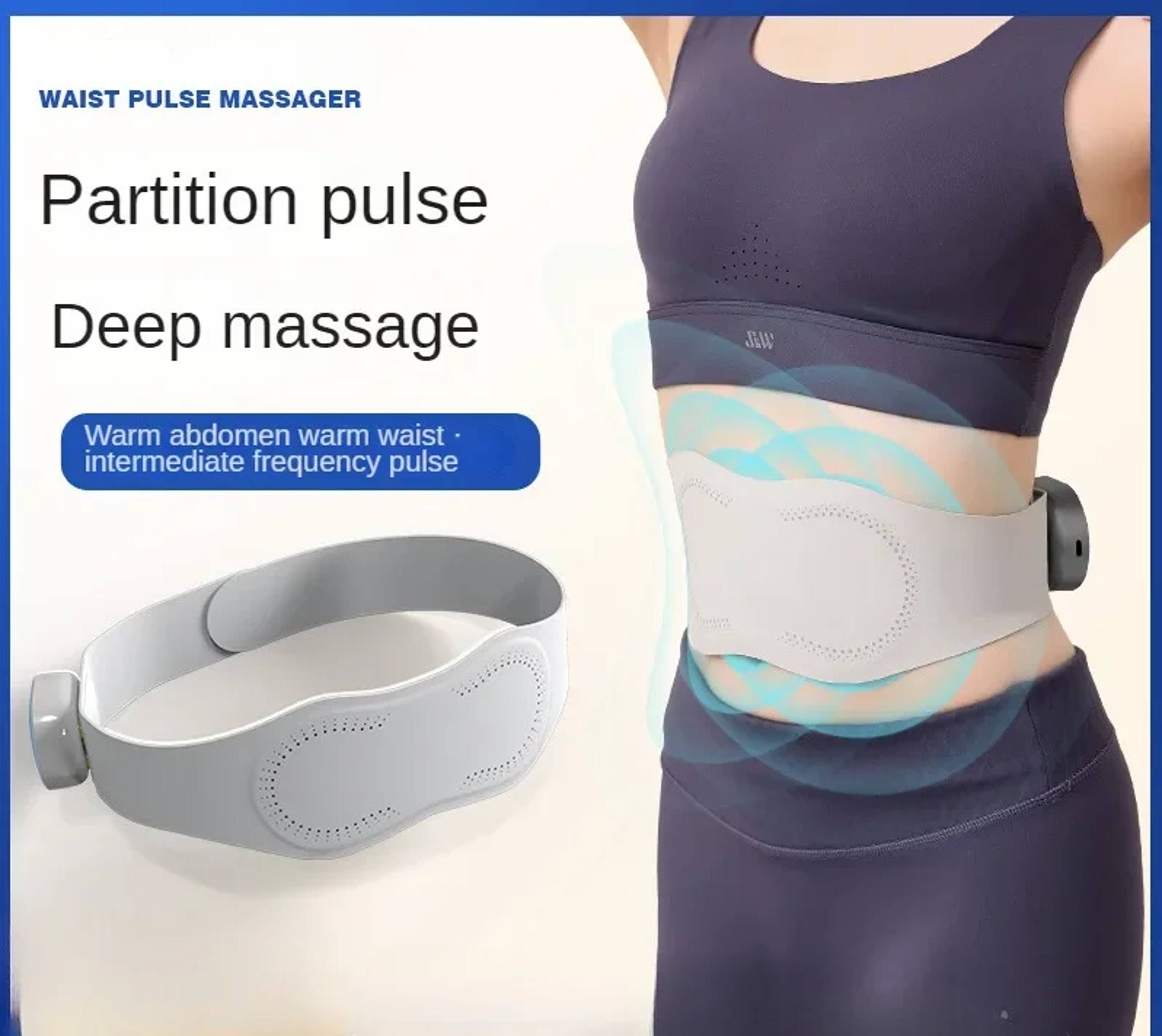 EMS Pulse Waist Protector Intelligent Heating Waist Massager Abdominal Massage Belt For Acid Swelli 0