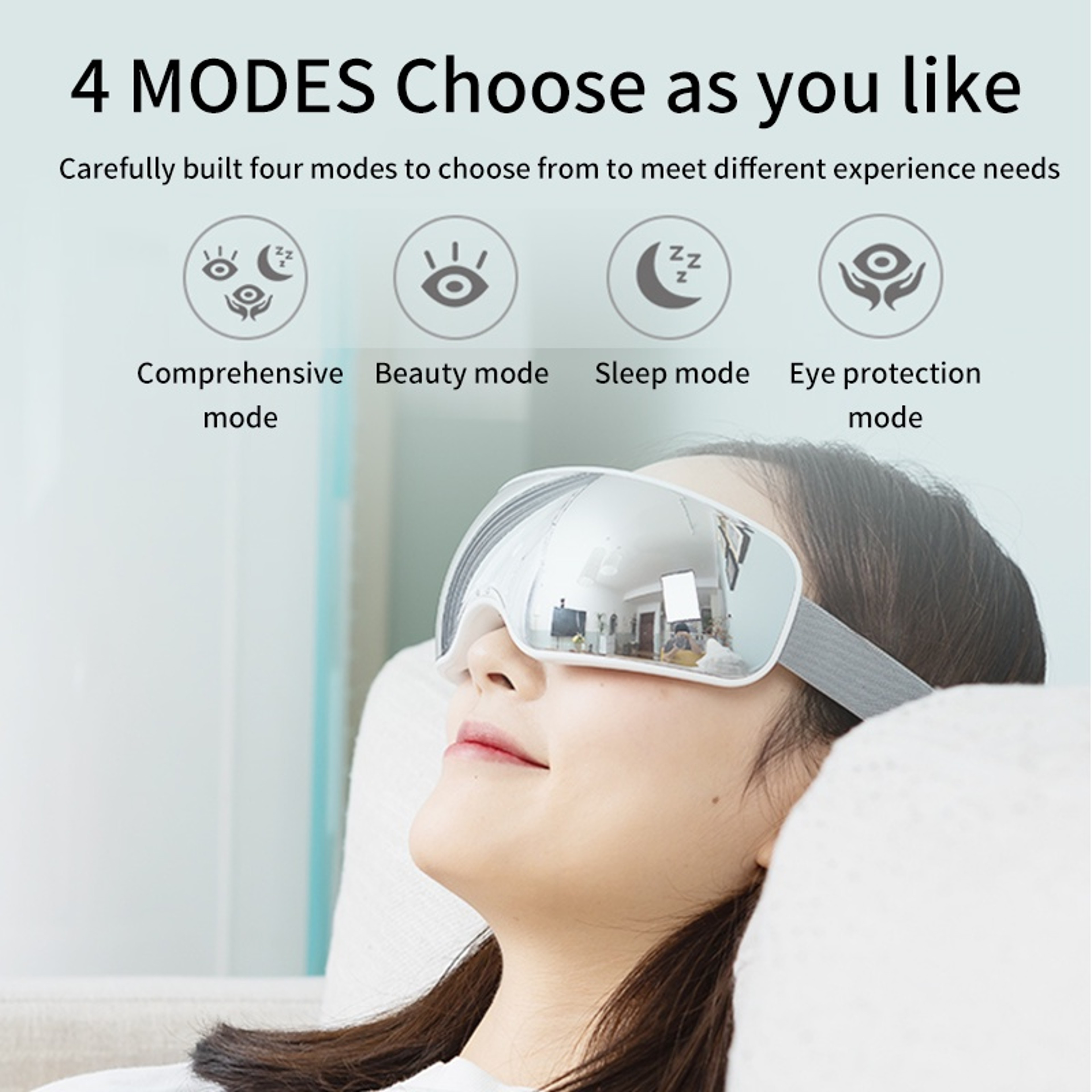 Hot Compress Eye Care Massager Acupoint Vibration Pulse Bluetooth Music Relieve Fatigue Visible Eye 0
