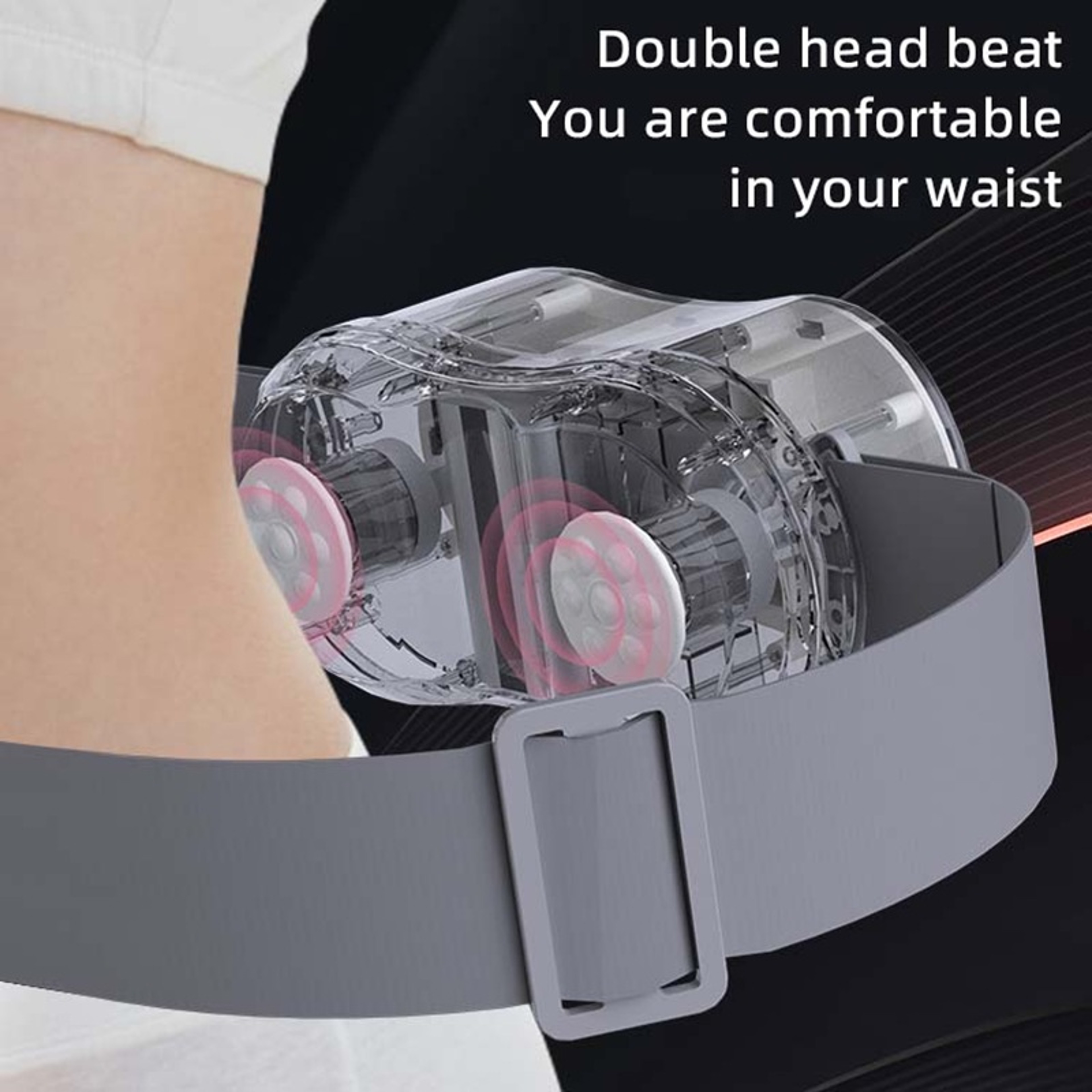Back Relaxation Massager Electric Lumbar Belt Vibration  Tapping Rechargeable Percussion Therapy Re 1